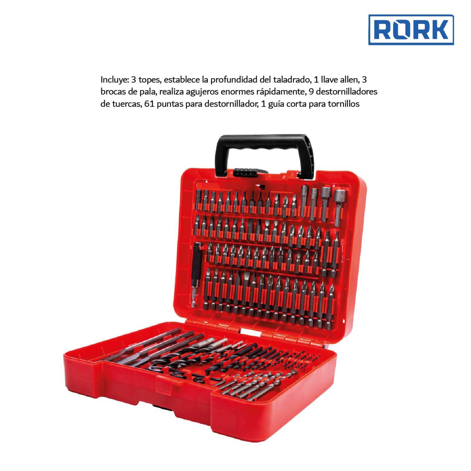 Juego Herramientas Carpintero Taladro Atornillador 100 Pieza