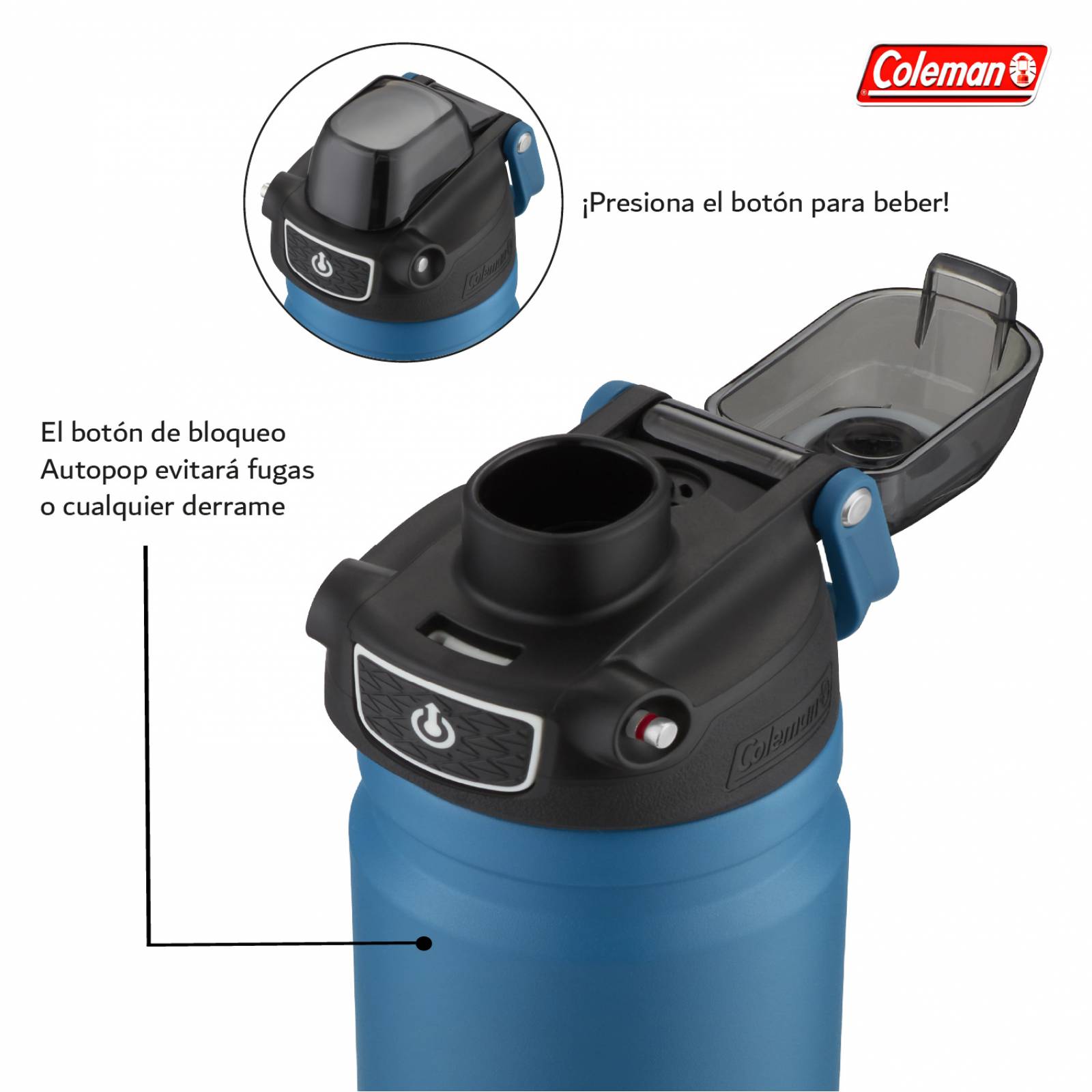 Botella De Agua Coleman 710ml 40 Oz Acero Inox Frio Caliente 