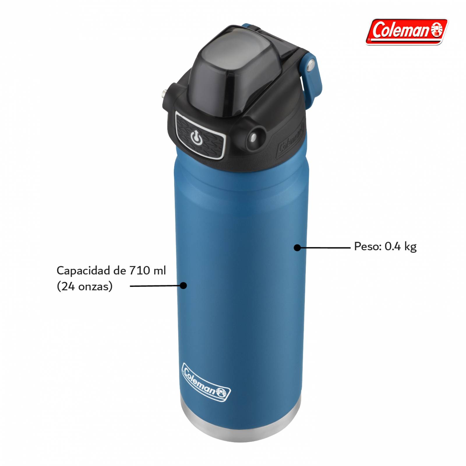 Botella De Agua Coleman 710ml 40 Oz Acero Inox Frio Caliente 