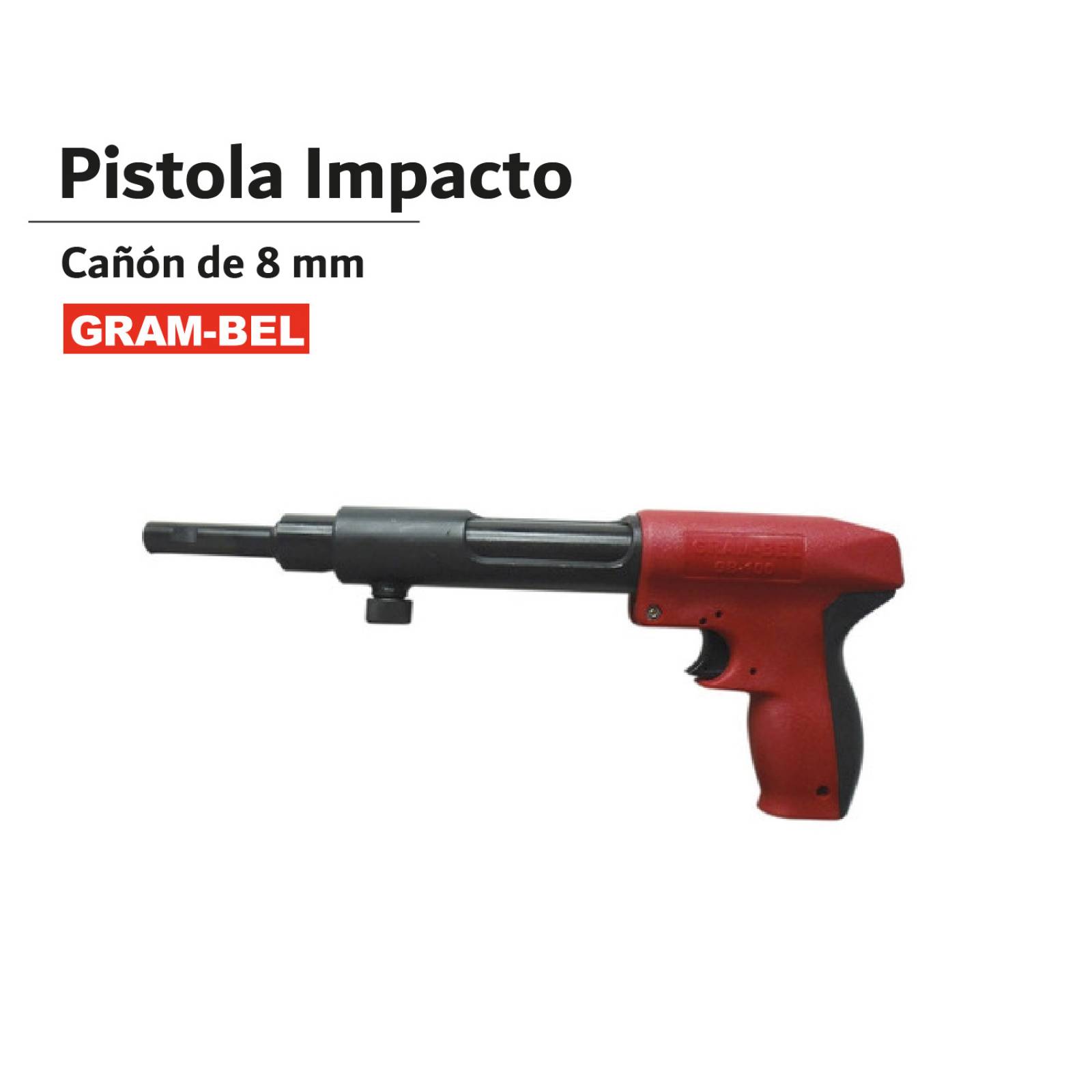 Pistola Impacto Disparador Fijacion 8 Mm 3in Gb-100 Gram-bel 