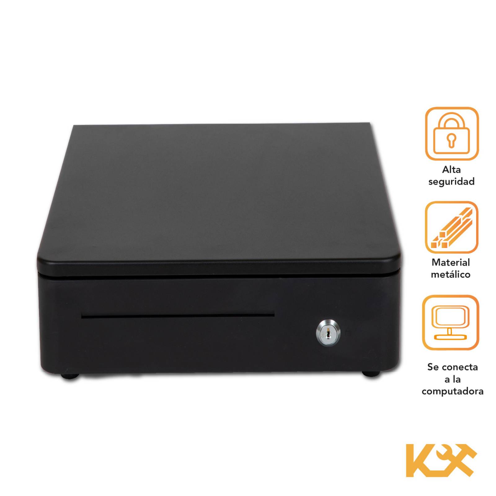 Caja Dinero 33 cm con Cajon y Ranura Para Punto de Venta Con Puerto RJ11 303080 Kingsman 