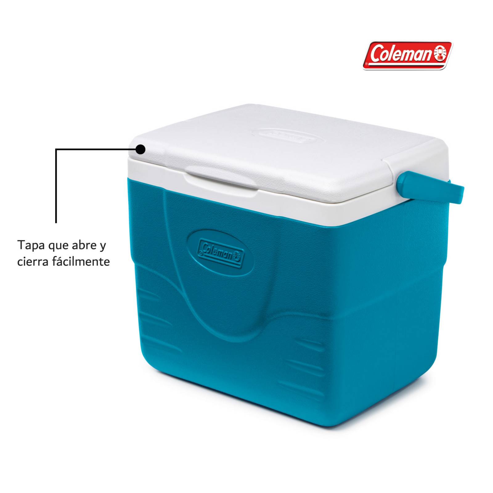 Hielera Coleman Portatil Con Asa 9qt 8 Litros Para 10 Latas Azul turquesa