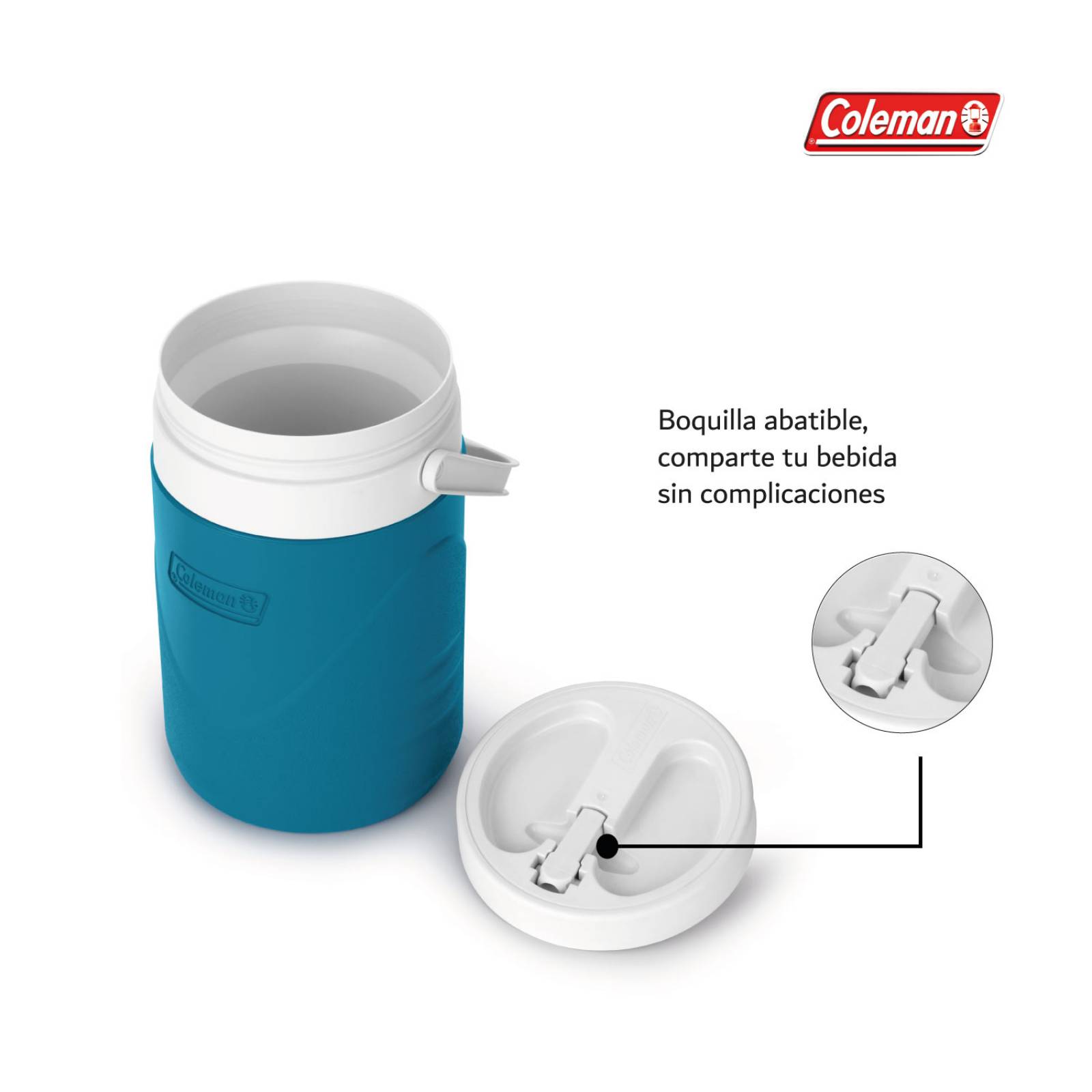 Termo Coleman Chiller De 1 Galon 3 Litros Con Asa Portatil Azul turquesa