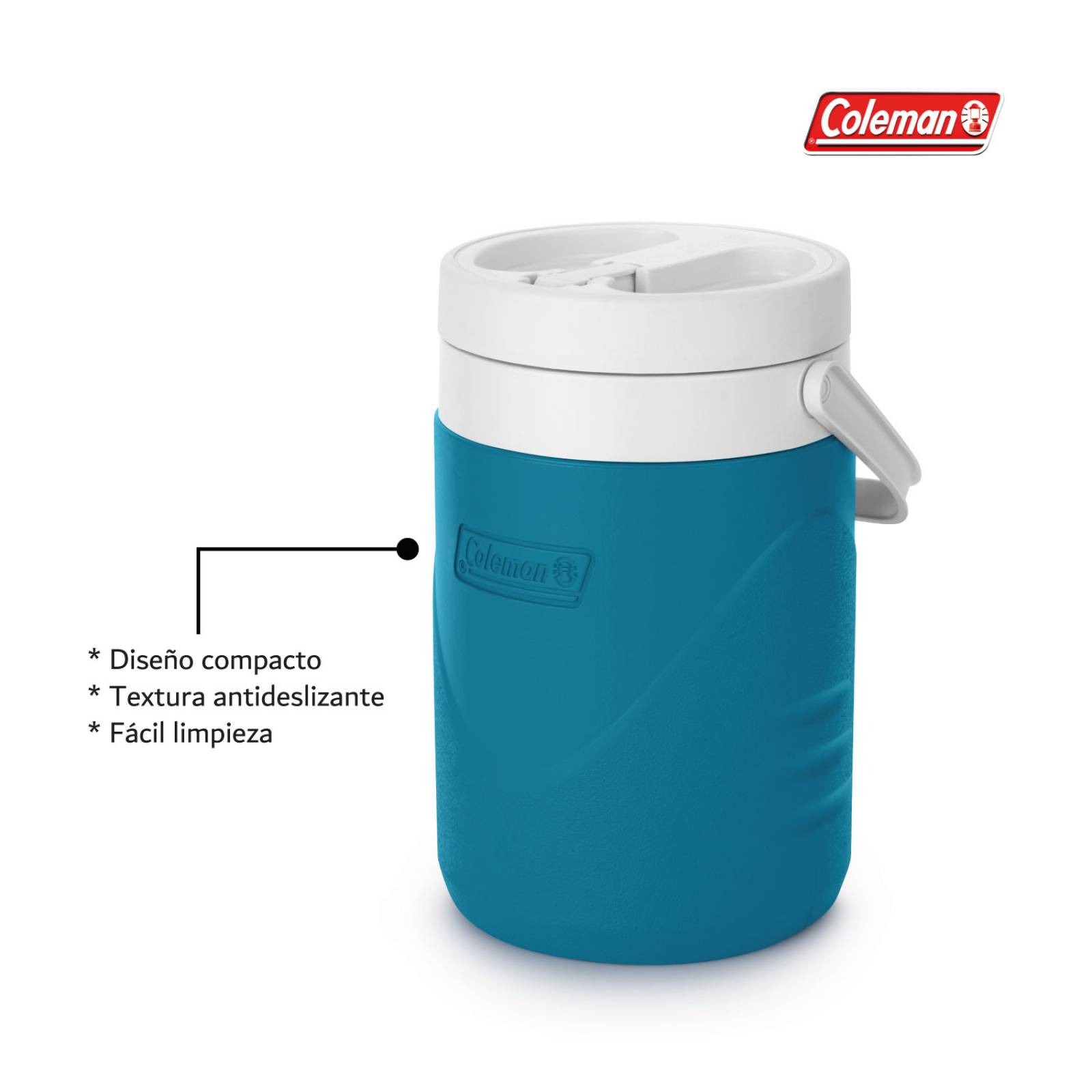Termo Coleman Chiller De 1 Galon 3 Litros Con Asa Portatil Azul turquesa