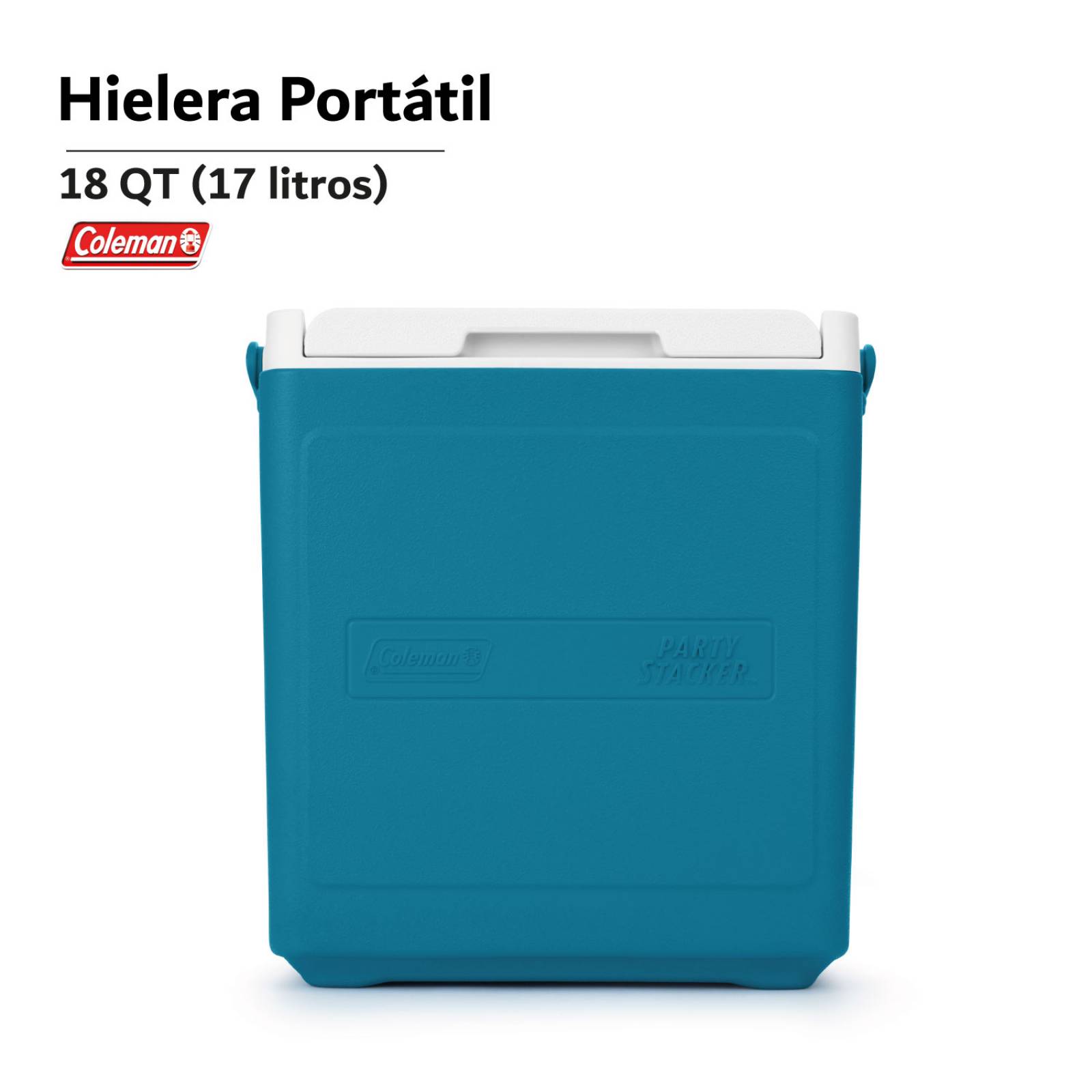 Hielera Coleman Chiller 18qt 17lts Para 20 Latas Portatil Estandar Azul turquesa