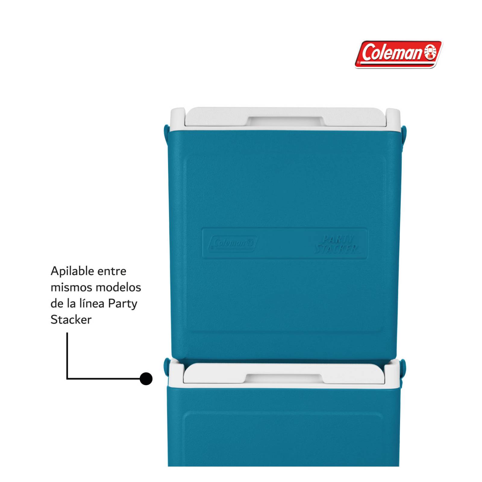 Hielera Coleman Chiller 18qt 17lts Para 20 Latas Portatil Estandar Azul turquesa