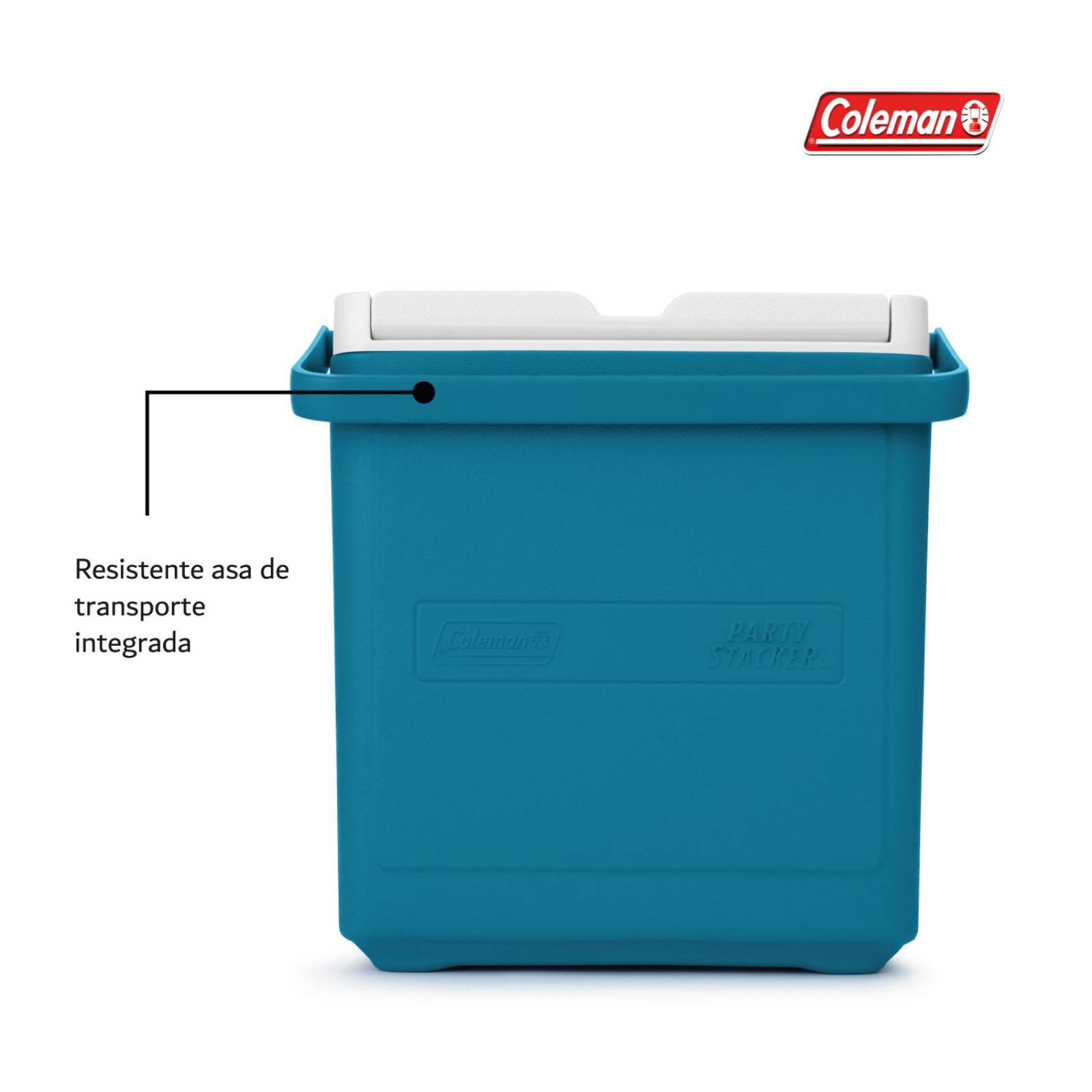 Hielera Coleman Chiller 18qt 17lts Para 20 Latas Portatil Estandar Azul turquesa