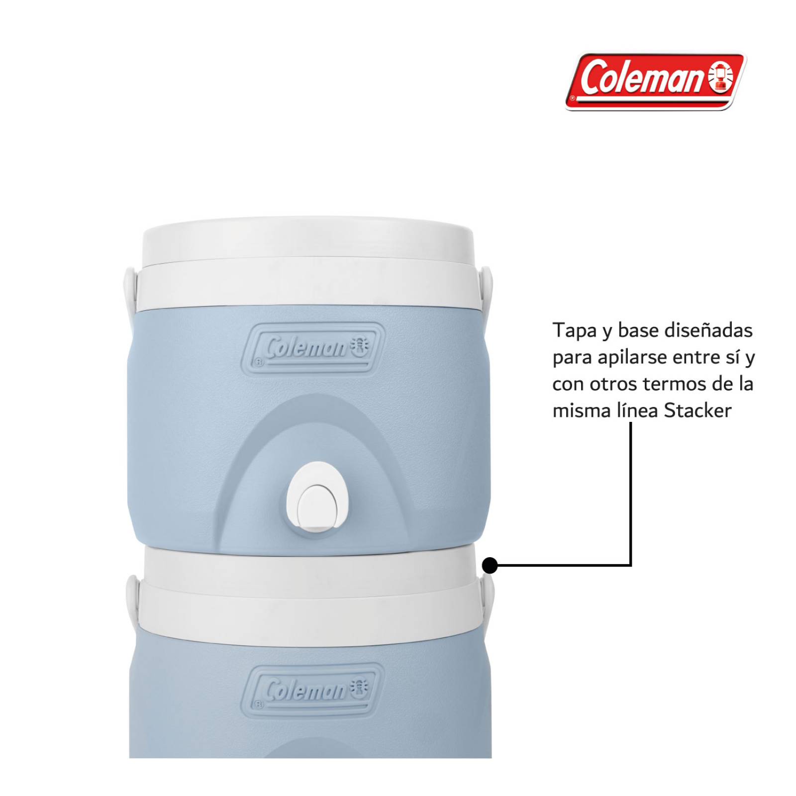 Termo Coleman Portatil 2 Galones 7 Litros Con Asa Y Grifo 1 Azul celeste