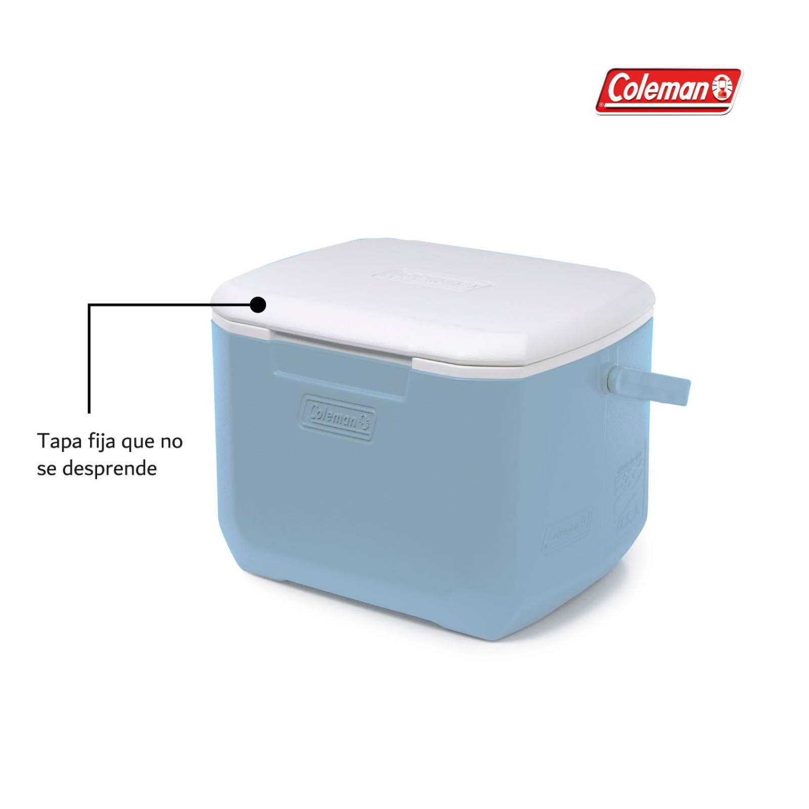 Hielera Coleman Portatil 16qt 15lts Con Asa Para 22 Latas Azul turquesa