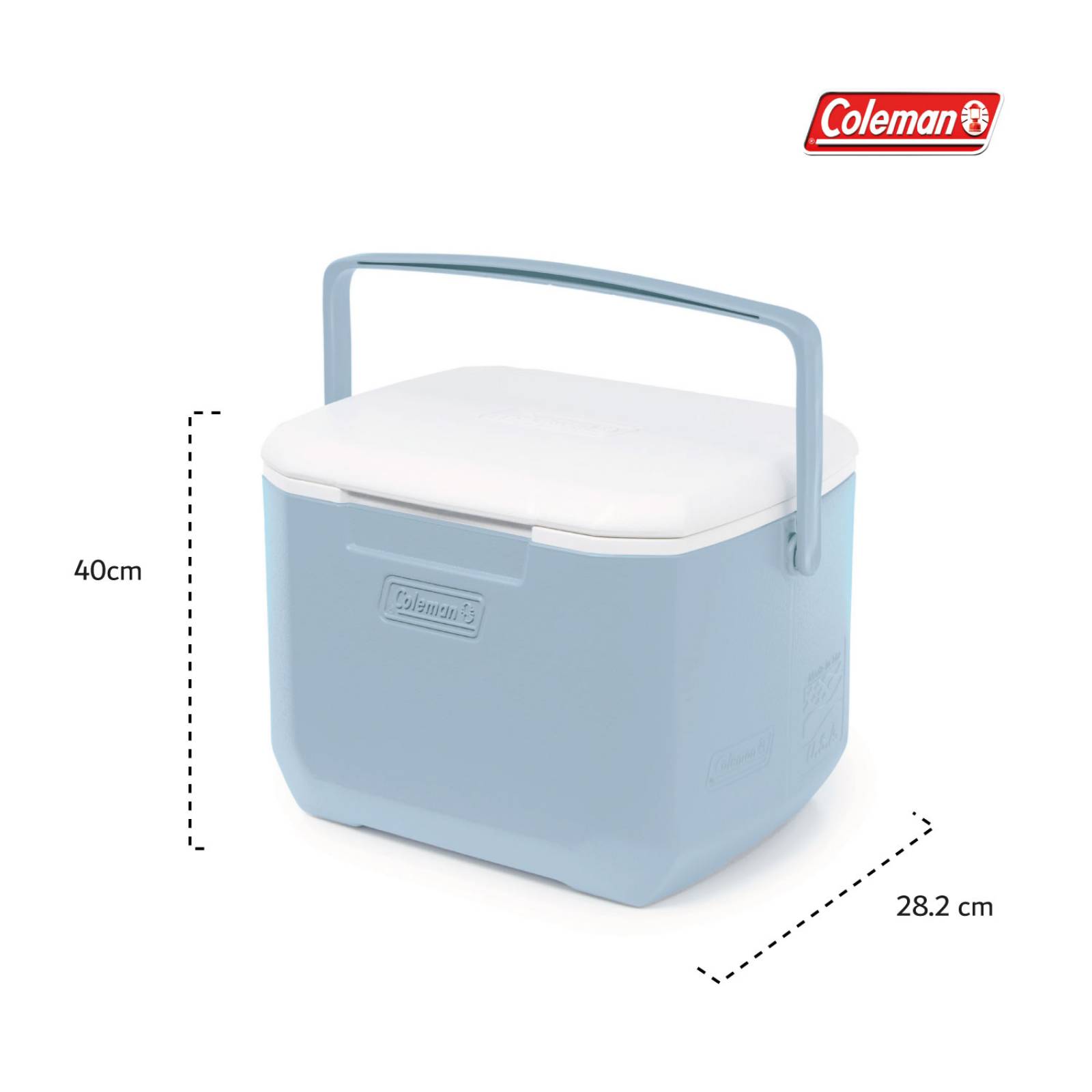 Hielera Coleman Portatil 16qt 15lts Con Asa Para 22 Latas Azul turquesa