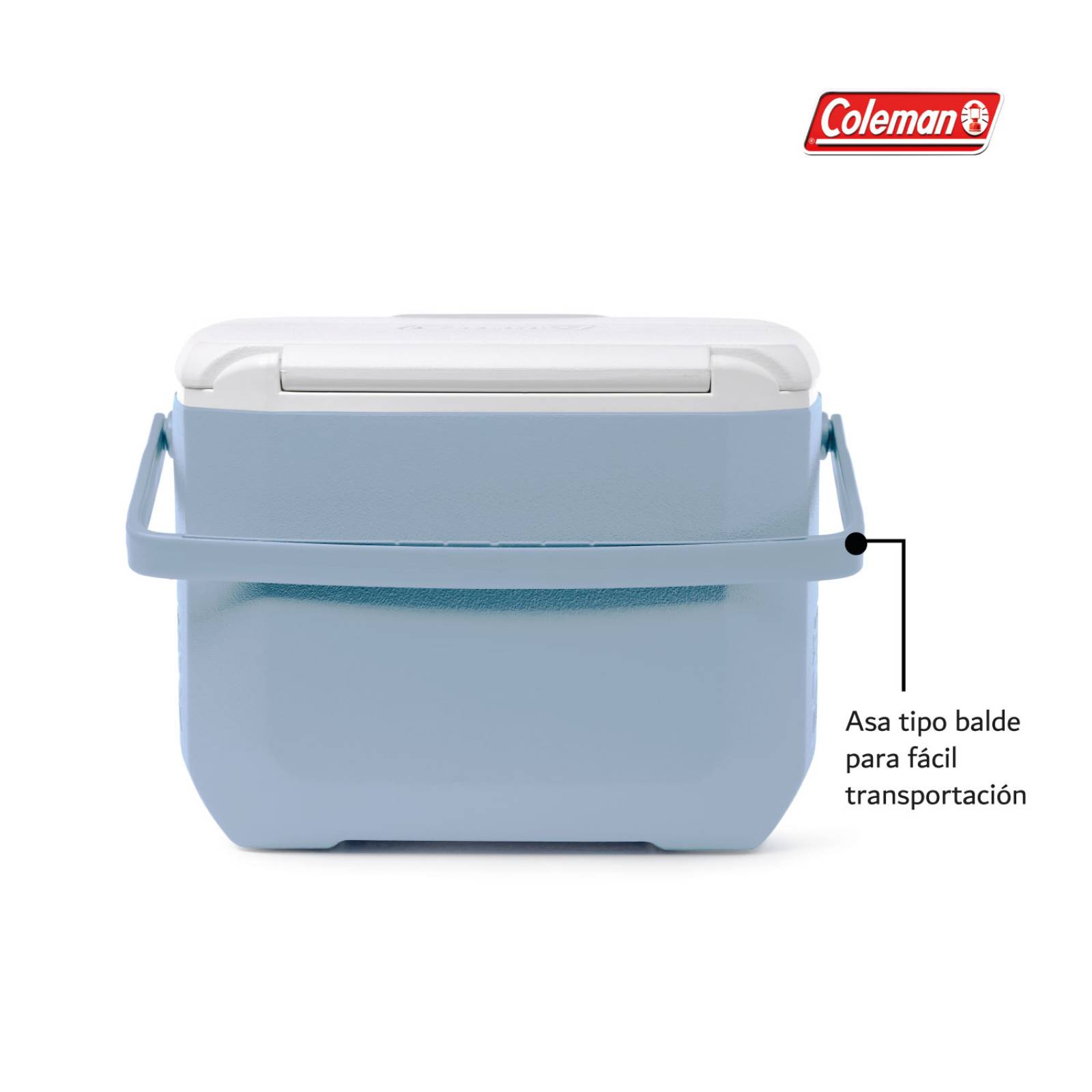 Hielera Coleman Portatil 16qt 15lts Con Asa Para 22 Latas Azul turquesa