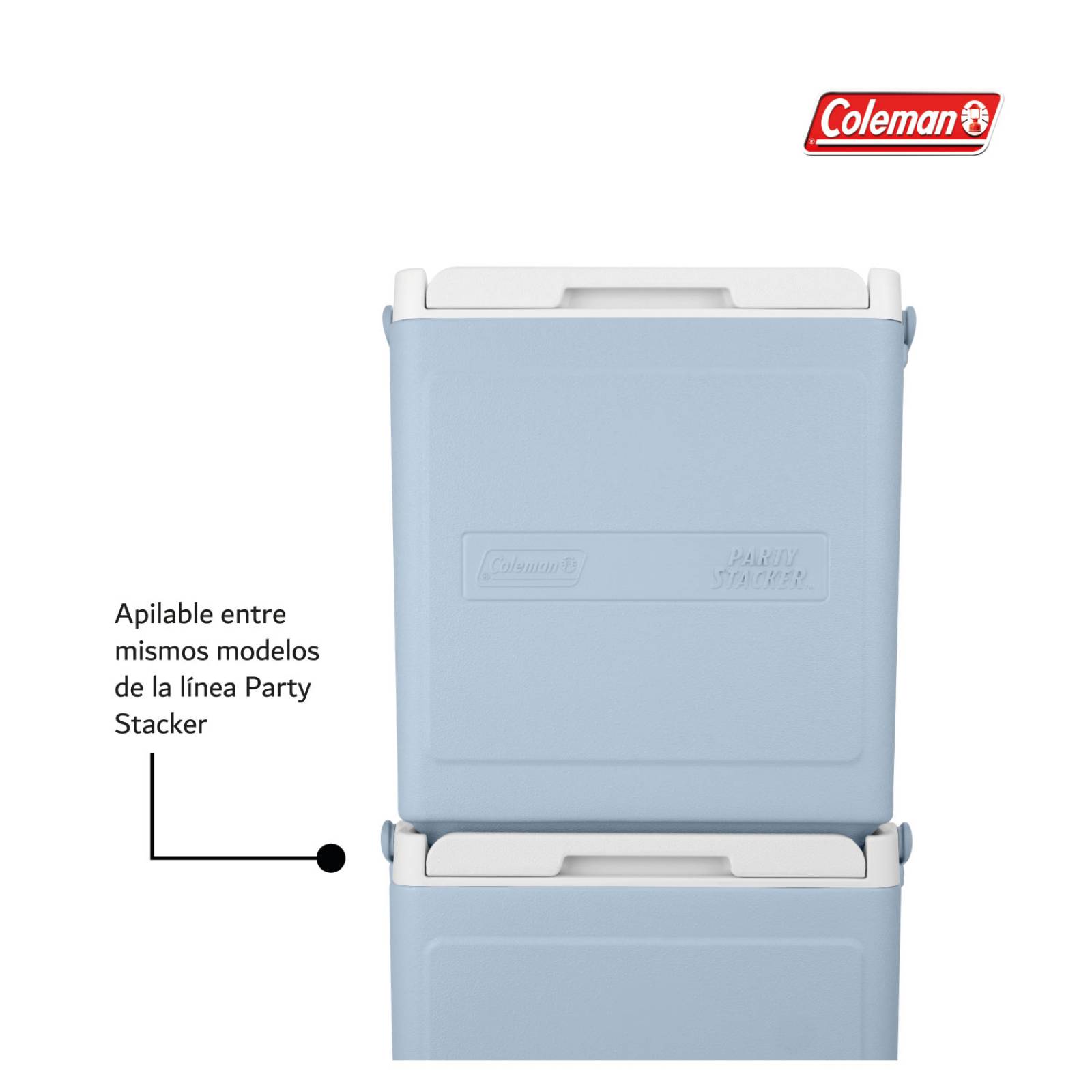 Hielera Coleman Chiller 18qt 17lts Para 20 Latas Portatil Azul celeste