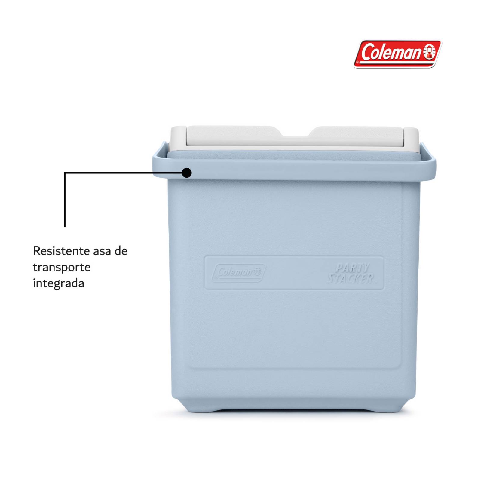 Hielera Coleman Chiller 18qt 17lts Para 20 Latas Portatil Azul celeste