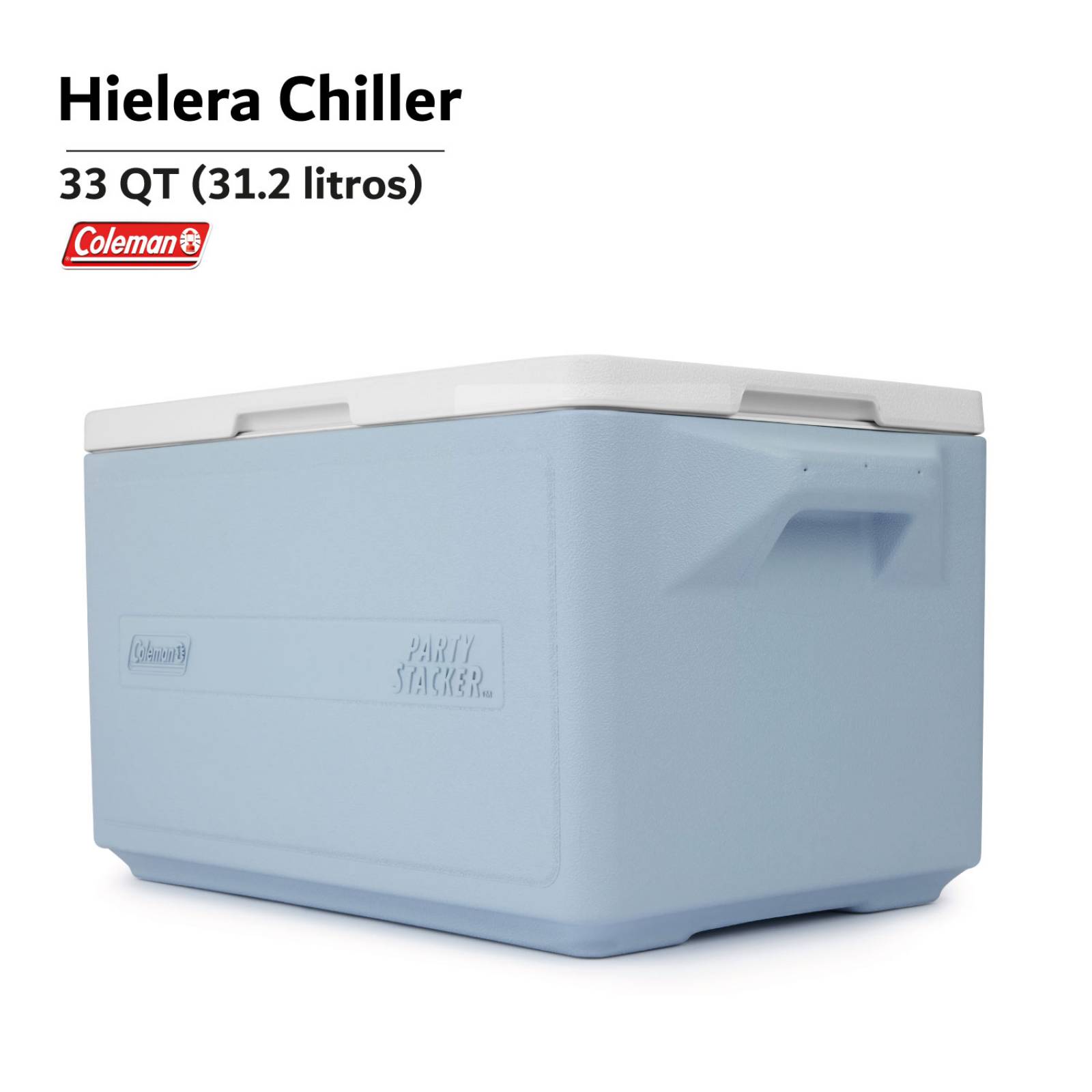 Hielera Coleman Chiller 33qt 31 Litros Para 48 Latas Azul celeste