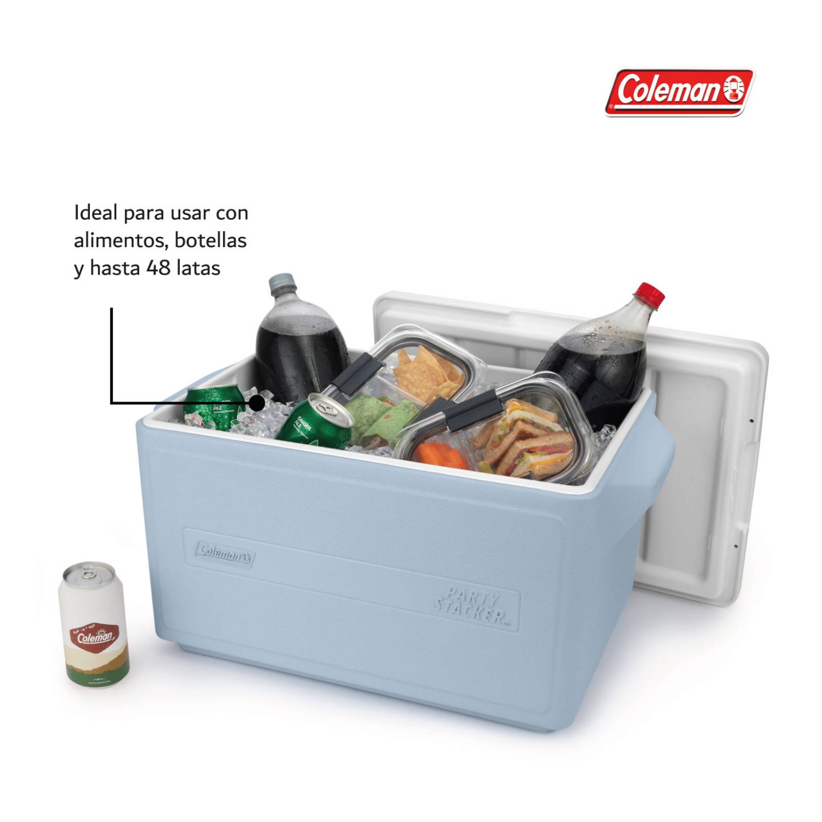 Hielera Coleman Chiller 33qt 31 Litros Para 48 Latas Azul celeste