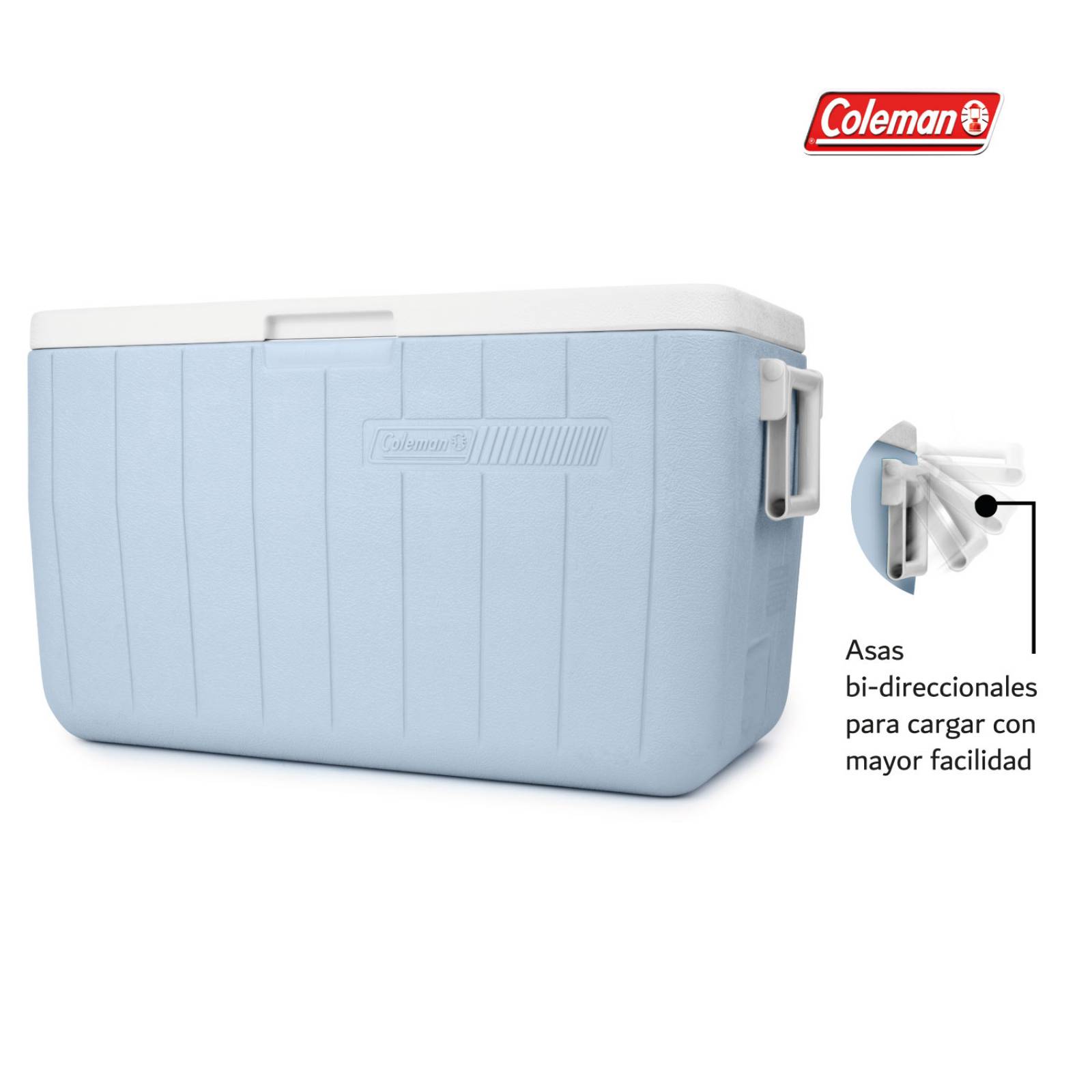 Combo Coleman 3 Piezas Hielera Portatil 48/5qt + Termo 473ml 1 Azul celeste