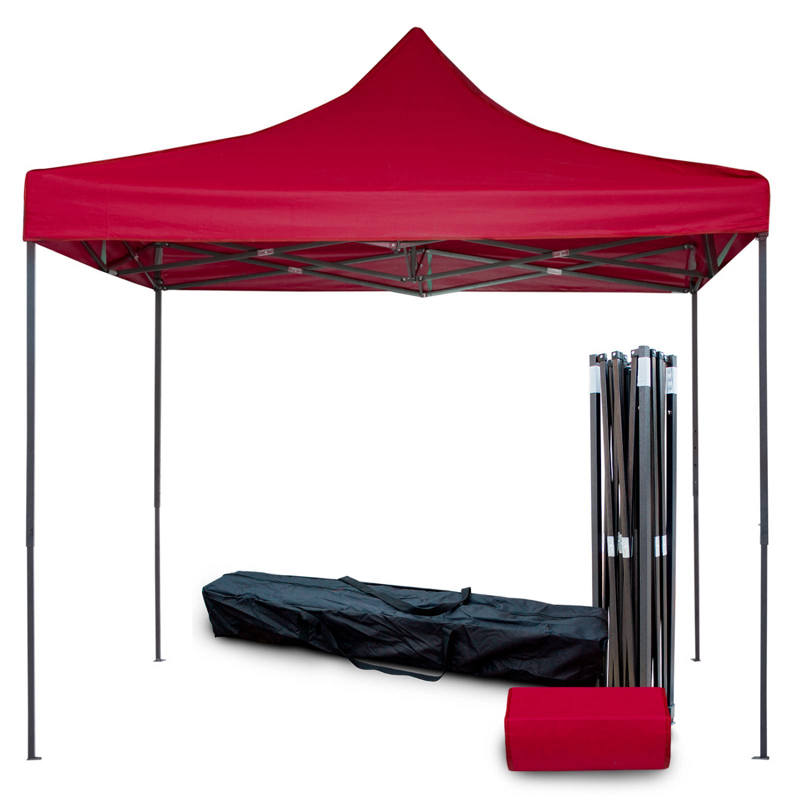 Toldo Carpa Impermeable Plegable Acero 2x2 M Blanco Bolsa Vino