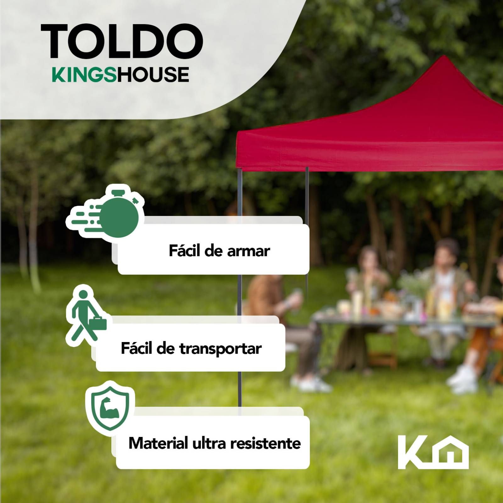 Toldo Carpa Impermeable Plegable Acero 2x2 M Blanco Bolsa Vino