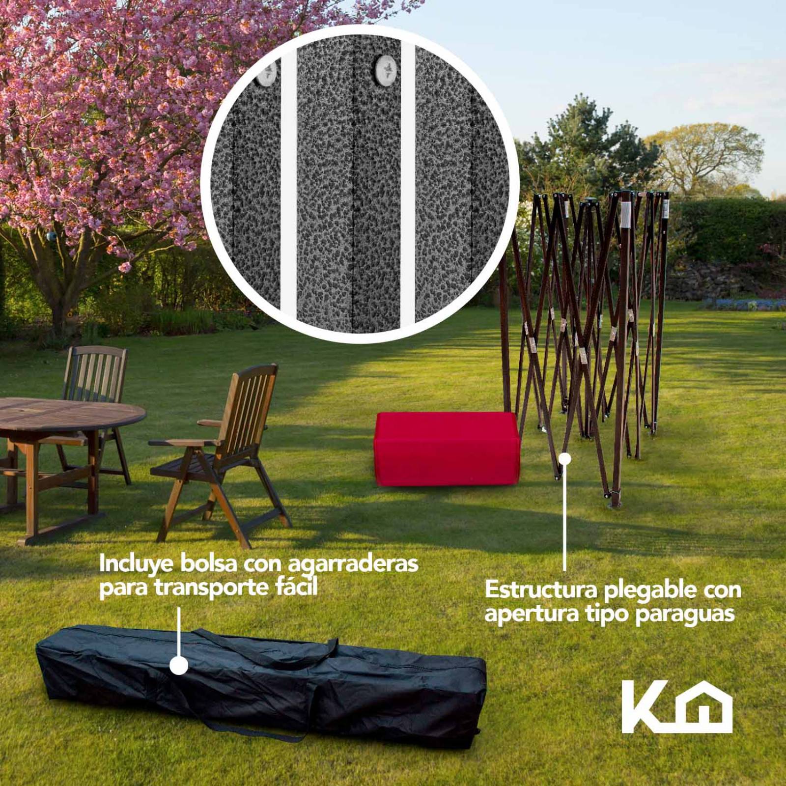 Toldo Carpa Impermeable Plegable Acero 2x2 M Blanco Bolsa Vino