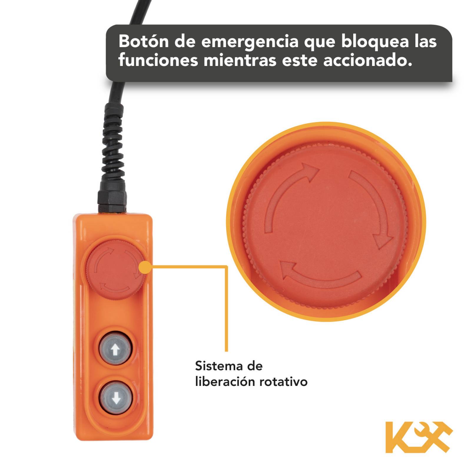 Control Botonera Polipasto Para Grua 110-220V Kingsman 