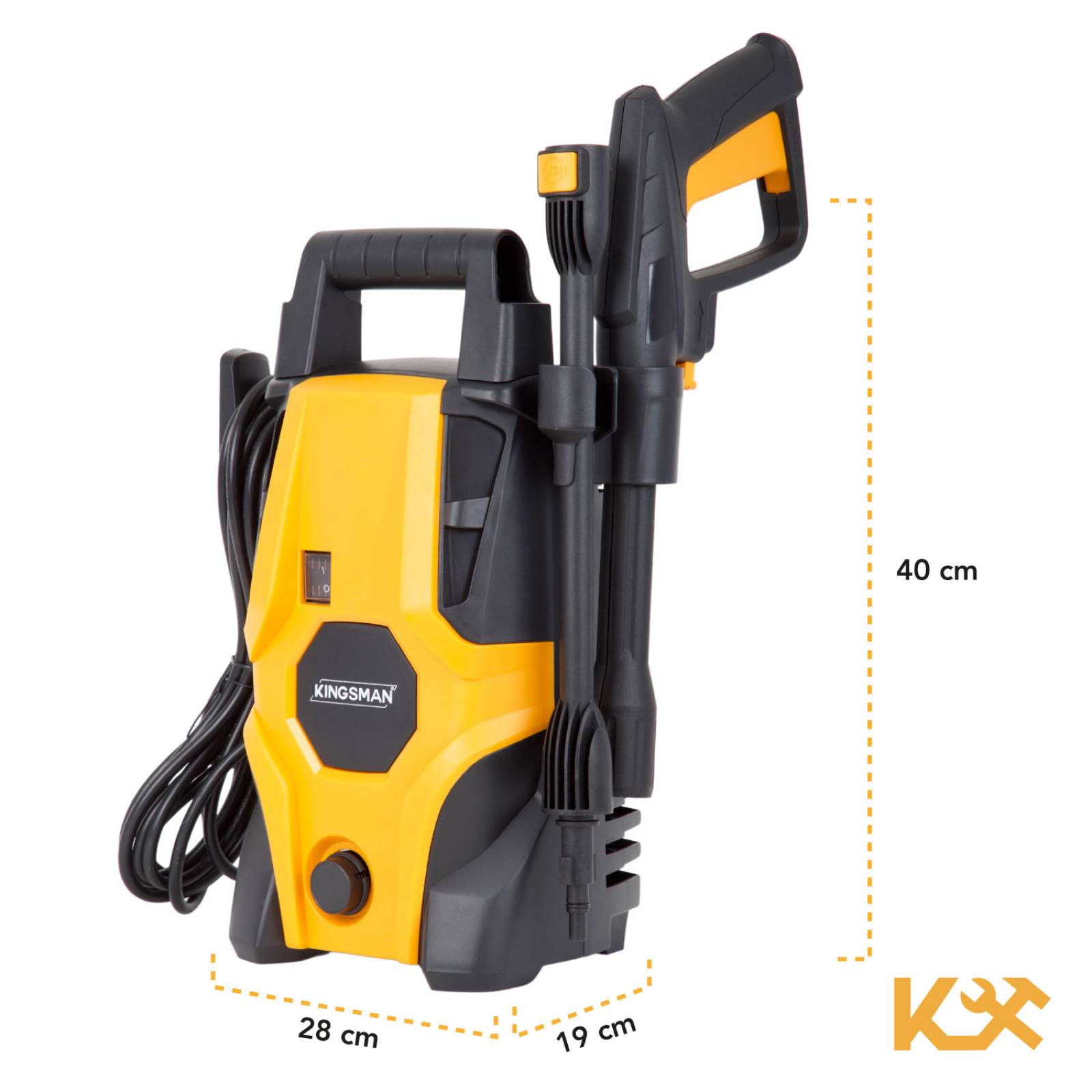 Hidrolavadora Eléctrica Portatil 2000 Psi 1600w + Accesorios 