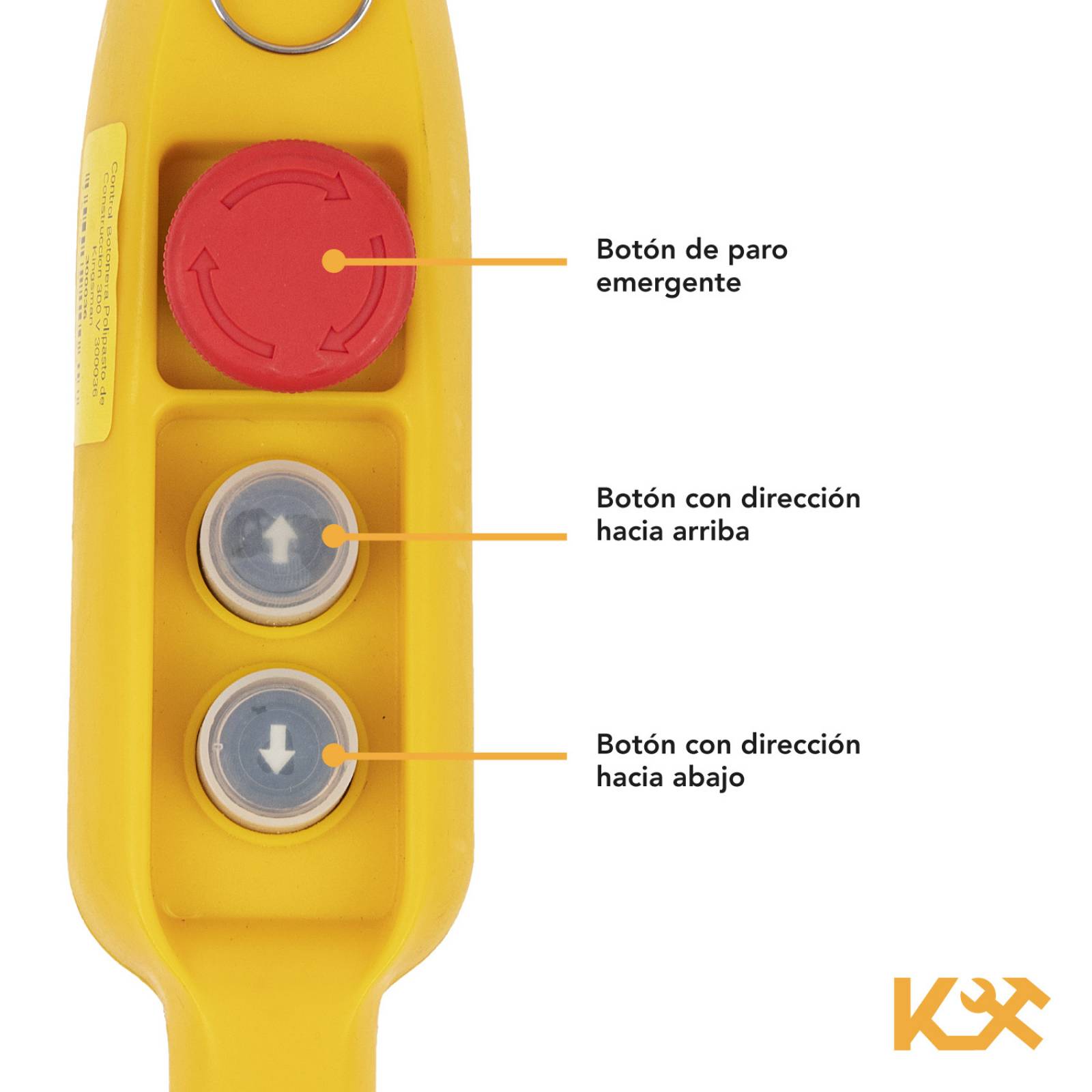 Control Botonera Polipasto de Construccion 300 V 300036 Kingsman 
