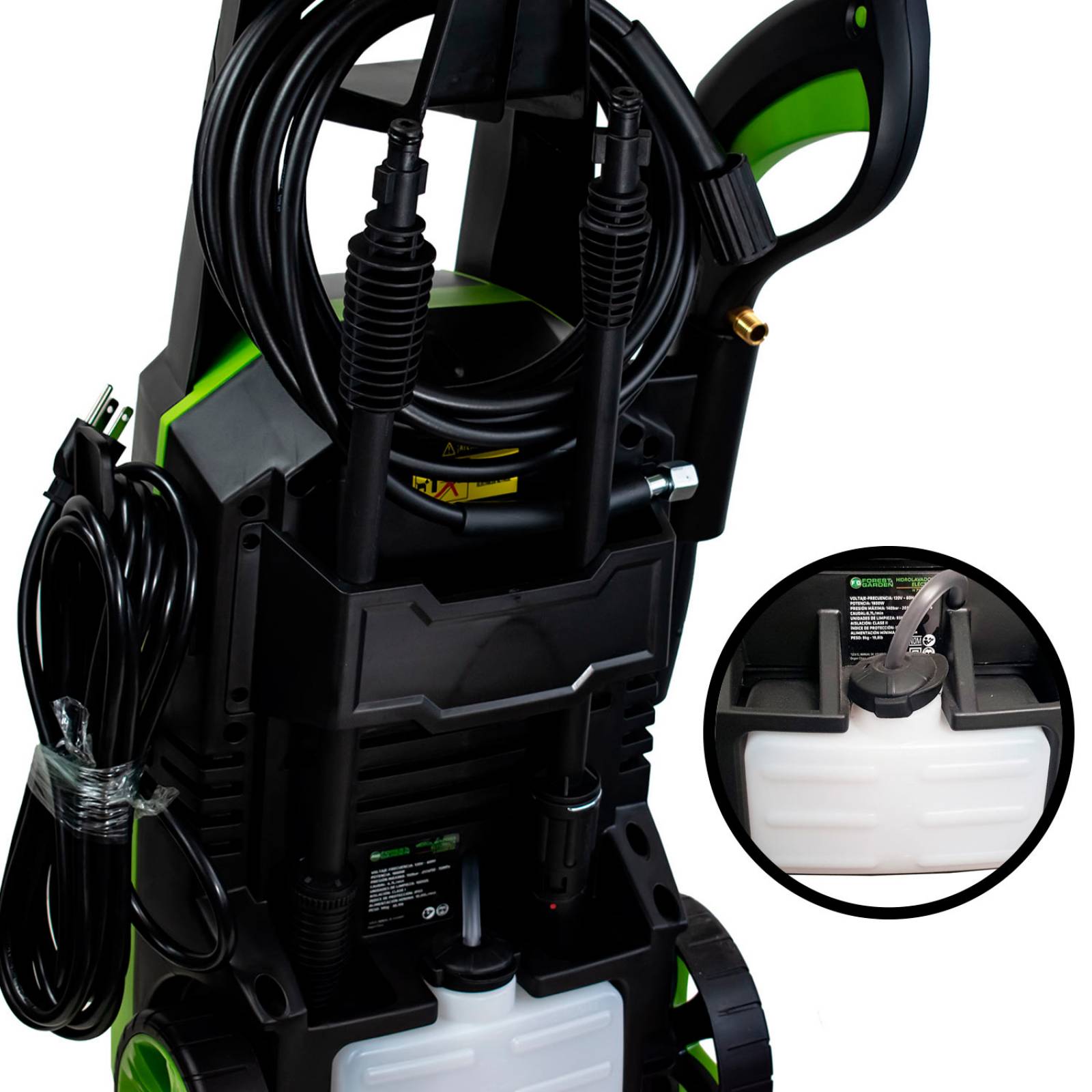 Hidrolavadora Electrica Portatil + Pulidora Profesional 7 In 