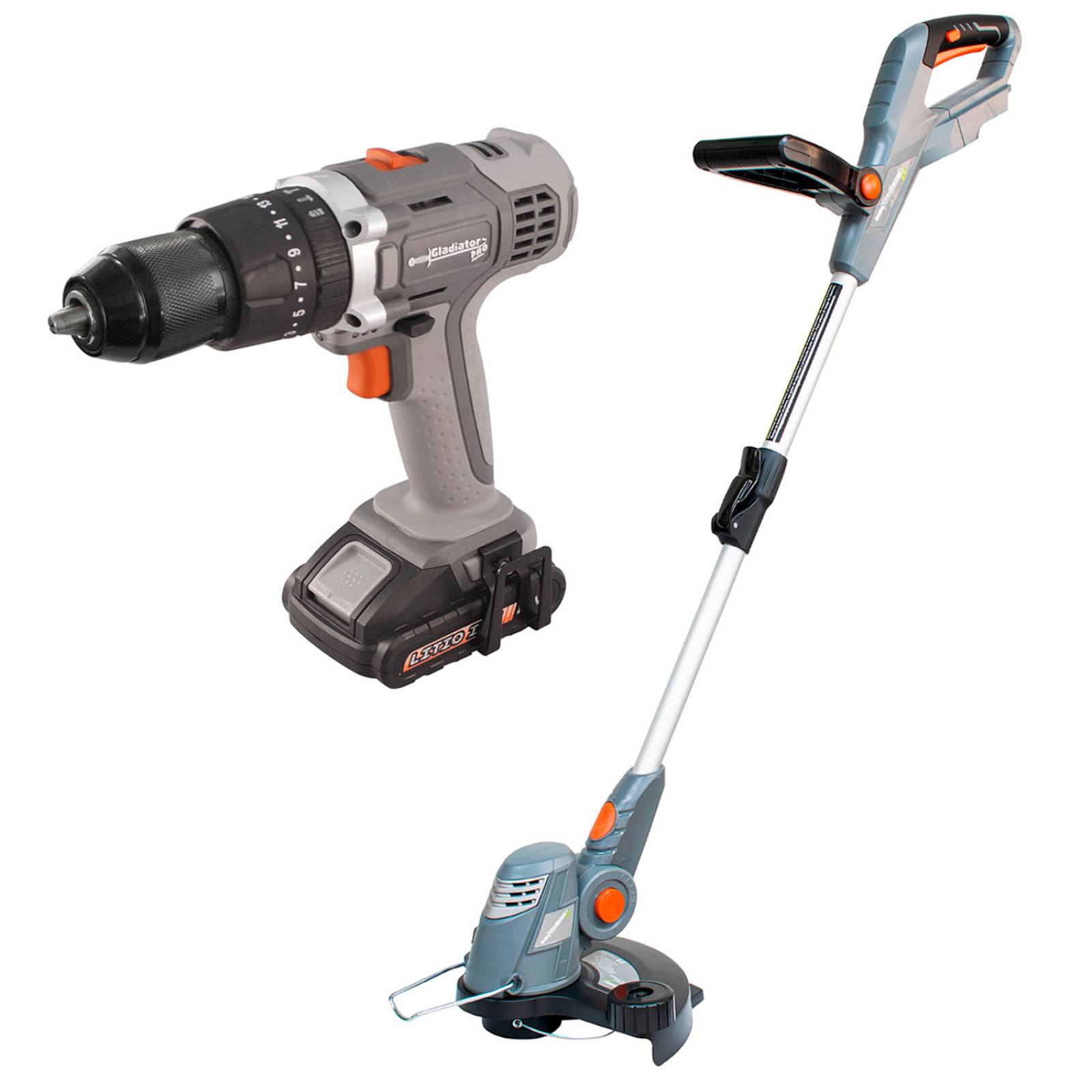 Taladro Percutor Inalambrico 1/2 + Desbrozadora Recargable 