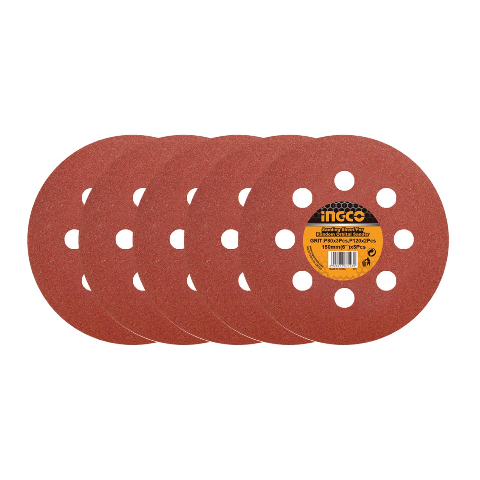 Lijadora Roto orbital Electrica + 5 lijas Para Madera Ingco 