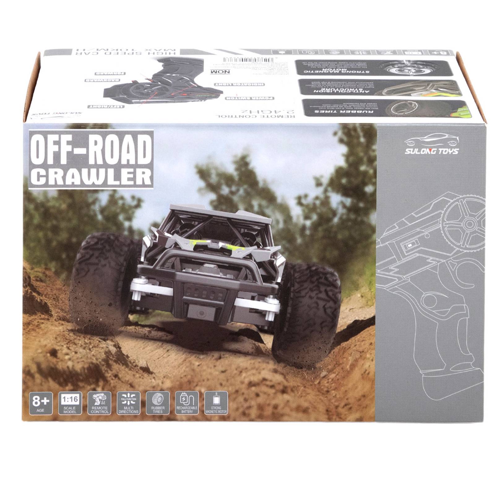 Carro Vehículo de Carreras Juguete RC Alta Velocidad 1:16