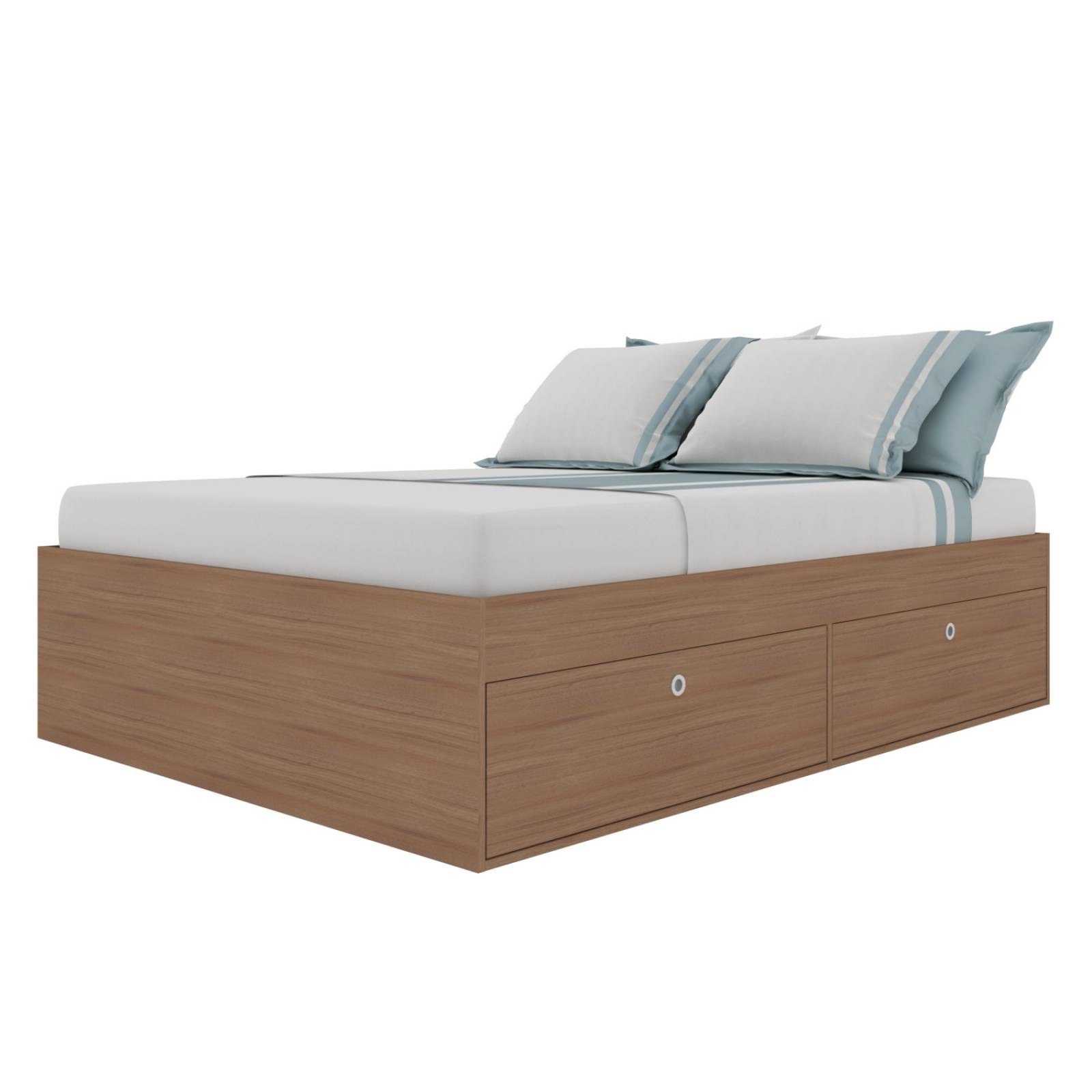 Base Cama Matrimonial Con Cajones Madera KingsHouse