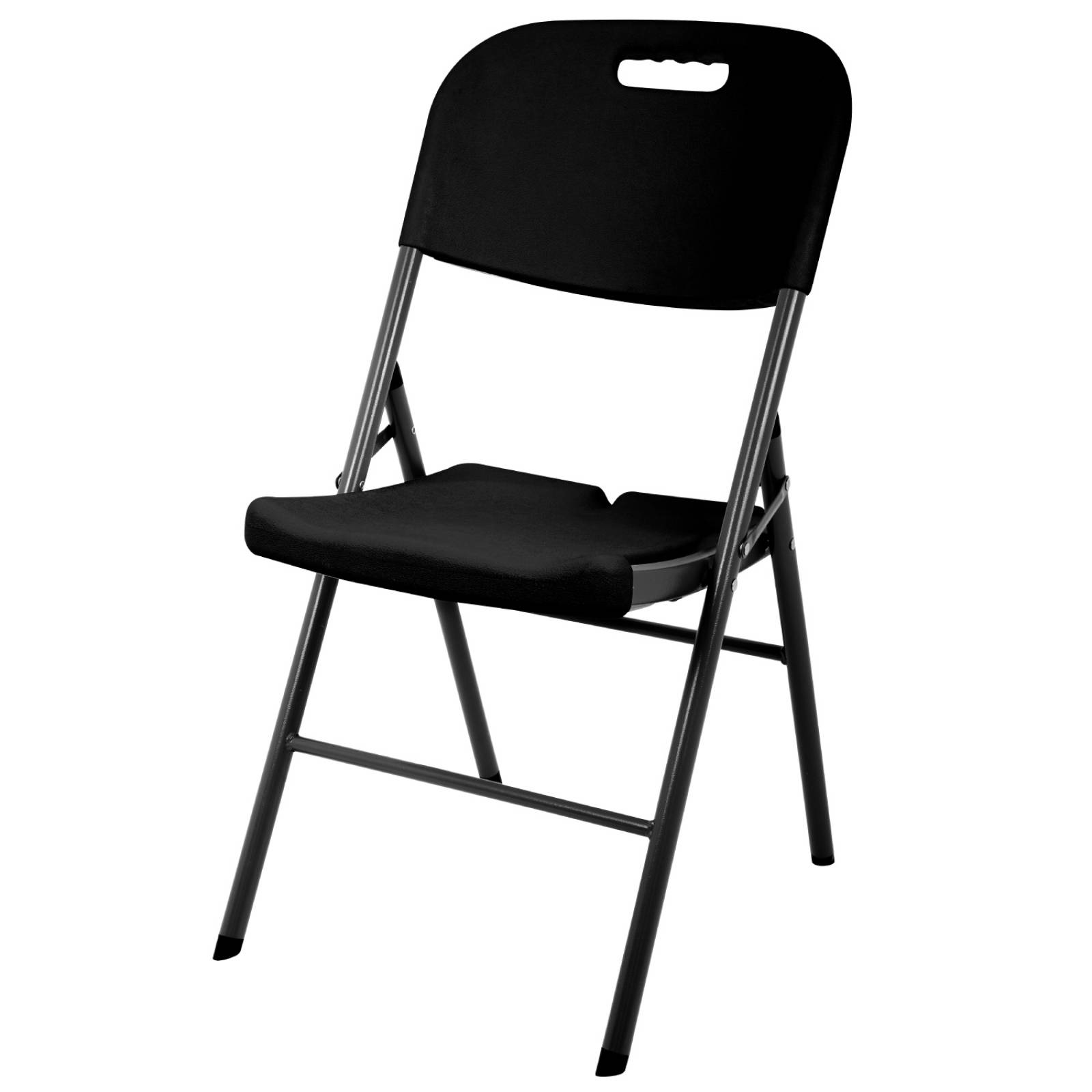 Silla Plegable Plastico Negra 45x50x88 cm KingsHouse 