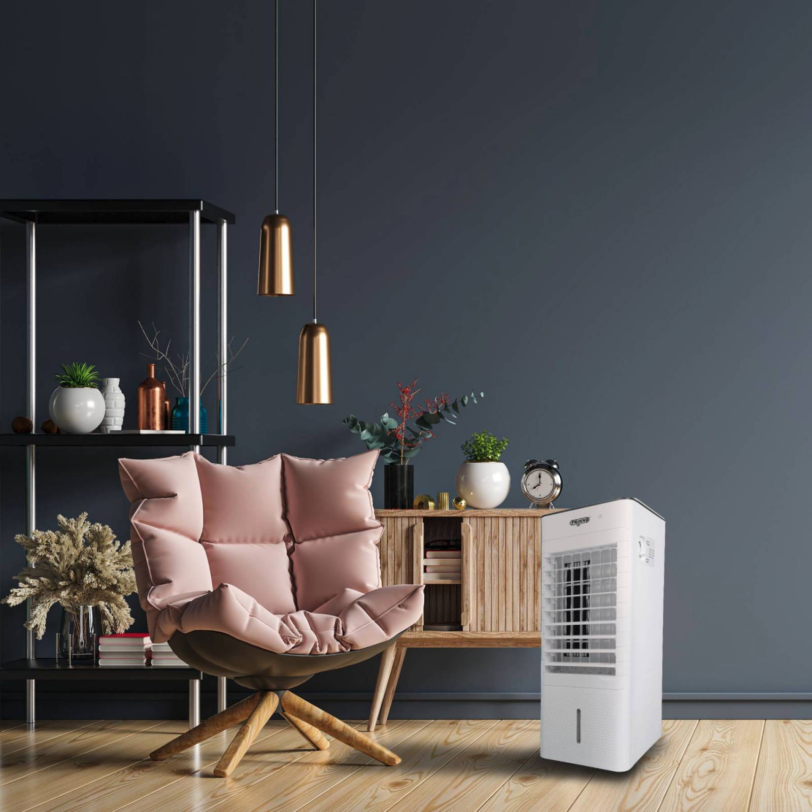 Enfriador Evaporativo 2 En 1 Calor Frio 3 Velocidades Frikko