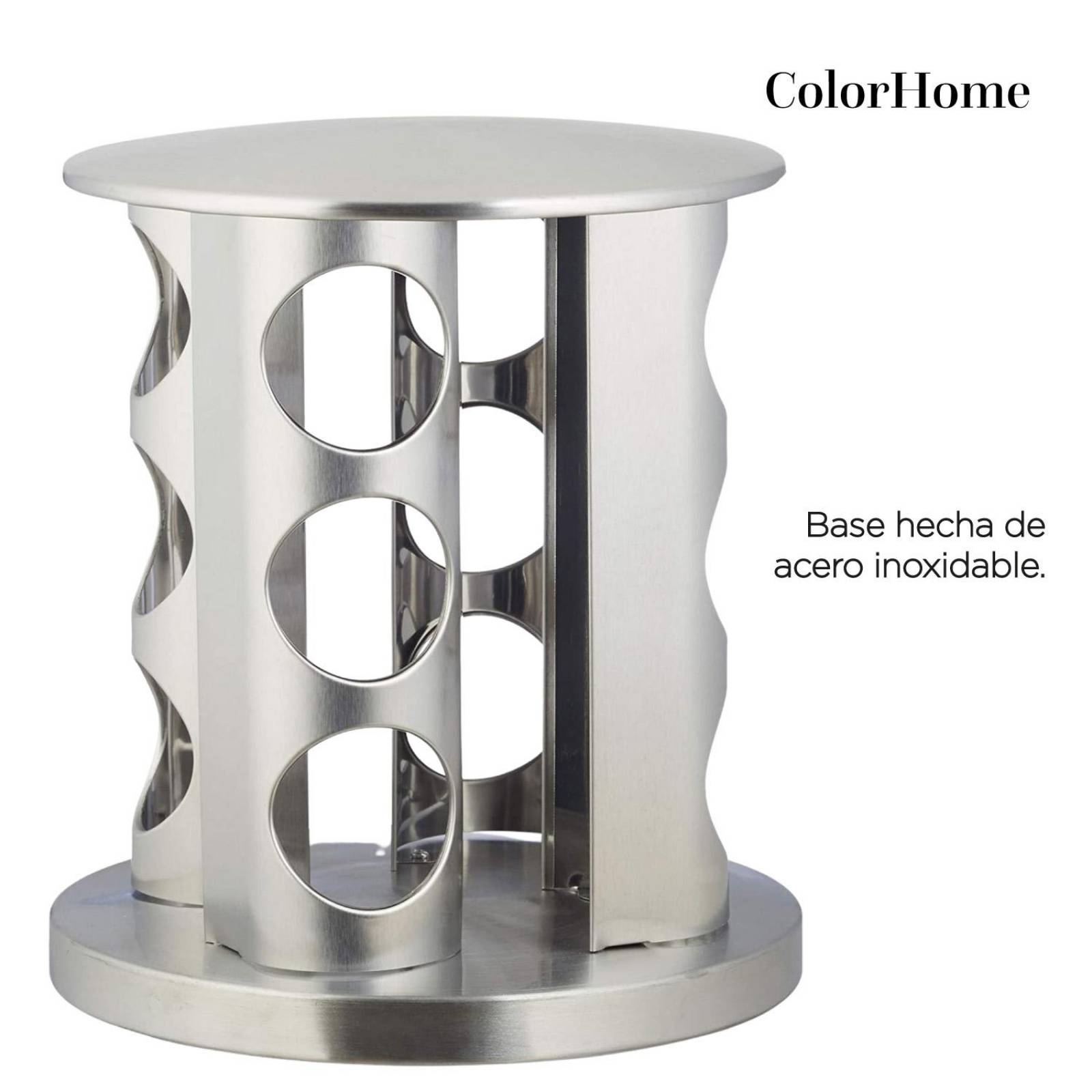 Especiero Giratorio, Especiero para Cocina, Organizador Giratorio,360°  Giratorio, Acero Inoxidable de 2 Capas, Altura Ajustable, Base de Ventosa  Antideslizante,Adecuado para Cocina, Baño, Lavadero : : Hogar  y Cocina