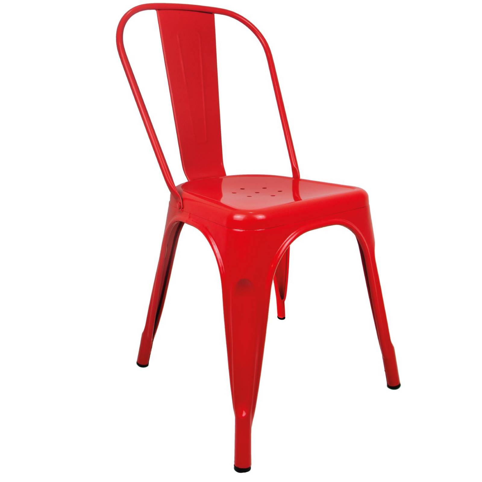 Silla Tolix De Metal Para Comedor Restaurante Minimalista Rojo