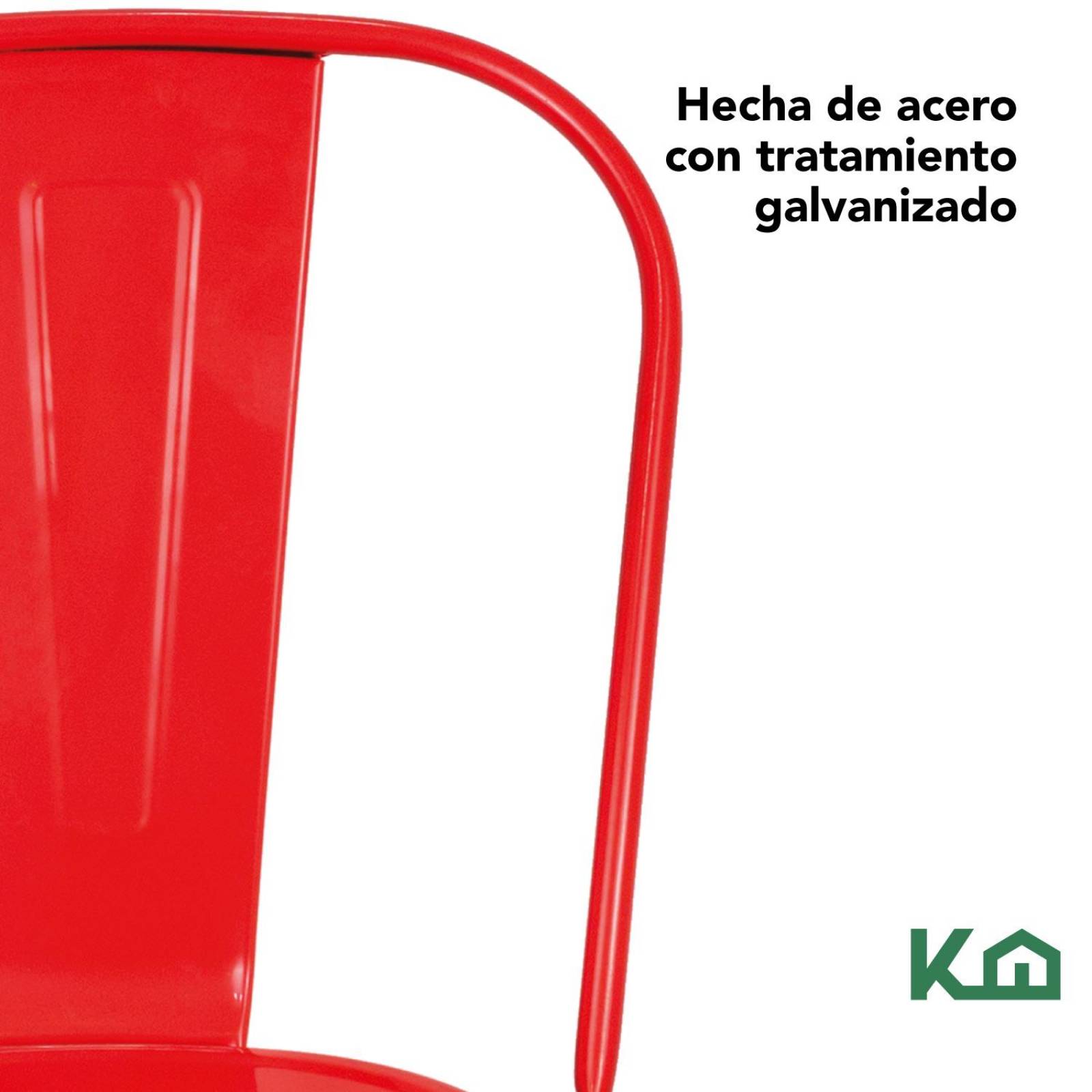 Silla Tolix De Metal Para Comedor Restaurante Minimalista Rojo