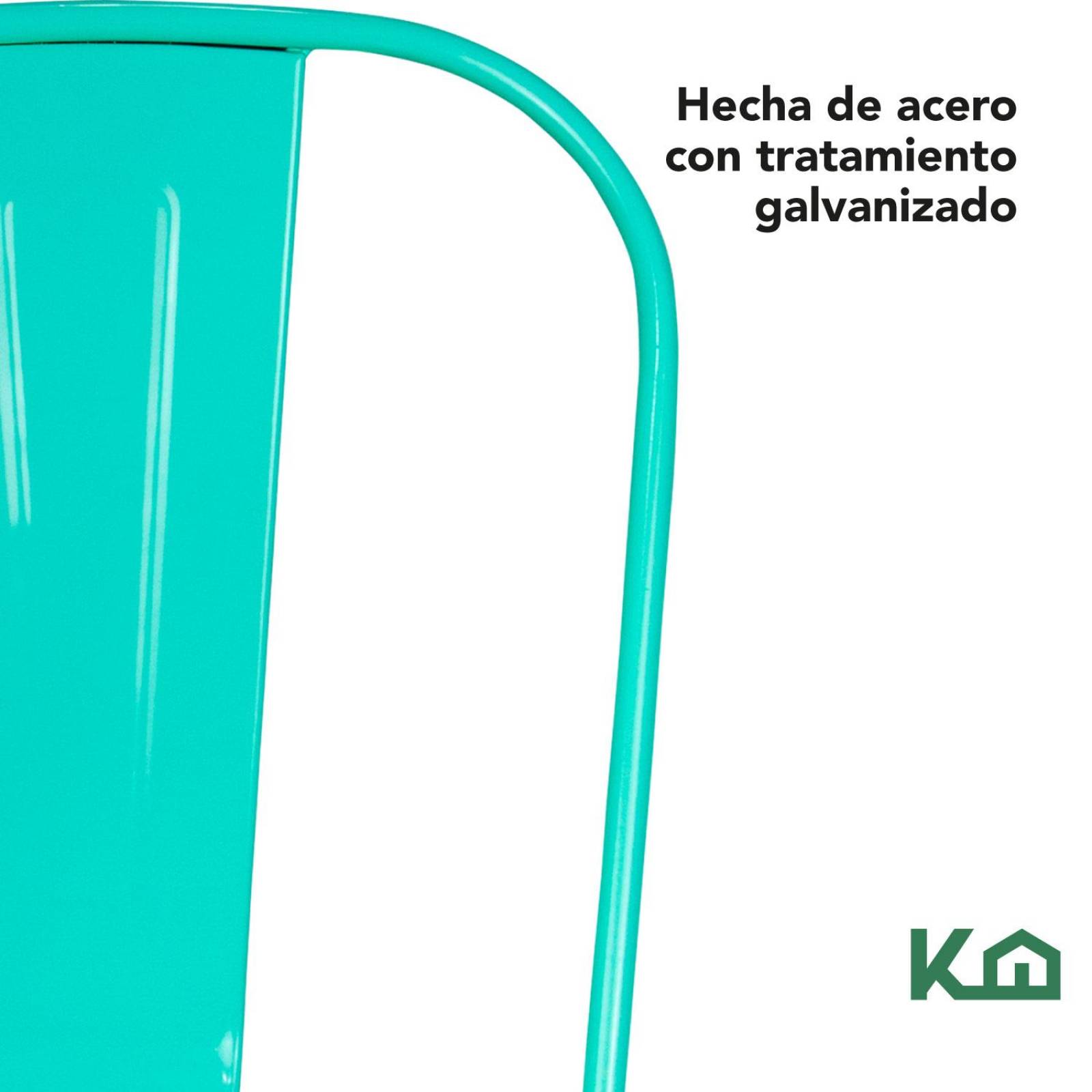 Silla Tolix De Metal Para Comedor Restaurante Minimalista Verde menta