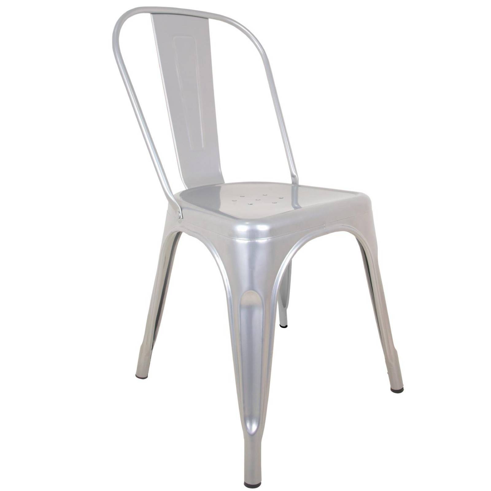 Silla Tolix De Metal Para Comedor Restaurante Minimalista Plata