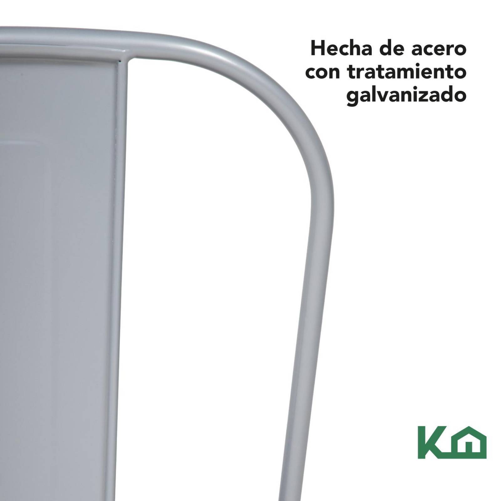 Silla Tolix De Metal Para Comedor Restaurante Minimalista Gris metalico