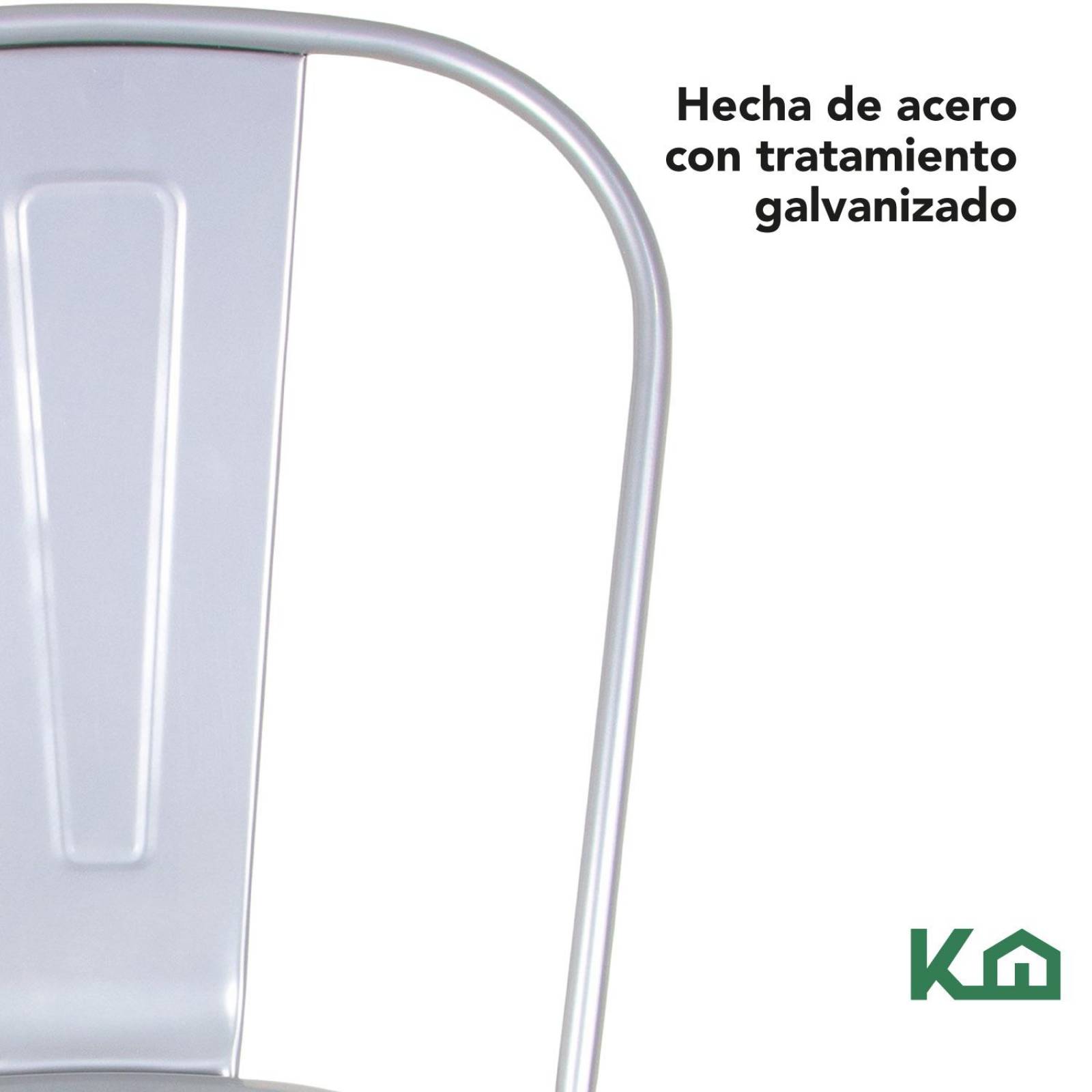 Silla Tolix Metal 2 Pzas Comedor Casa Restaurante Exterior Plata