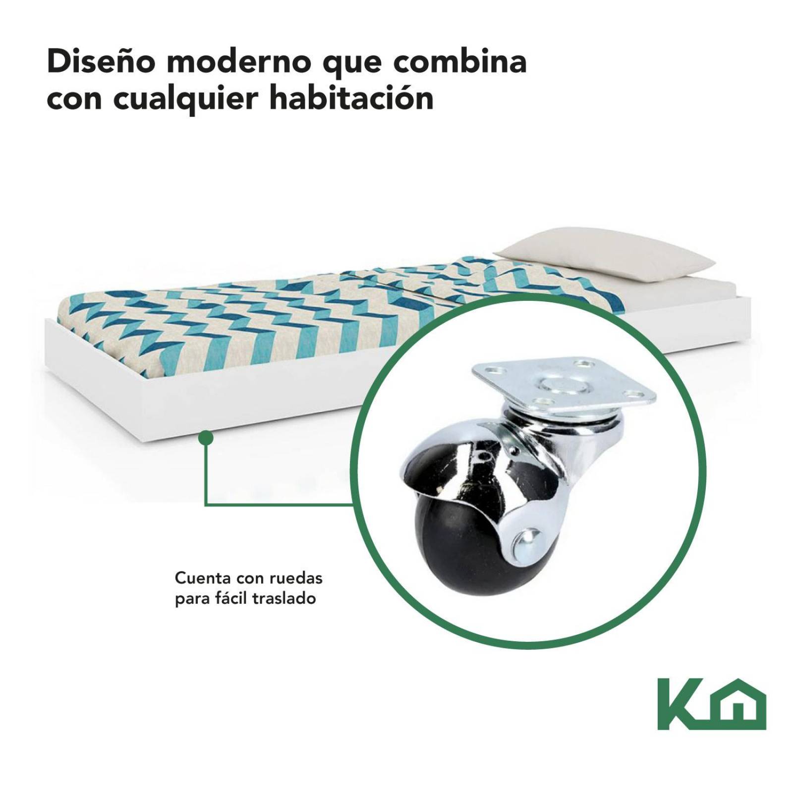 Litera Doble Individual + Cama Base Individual KingsHouse 