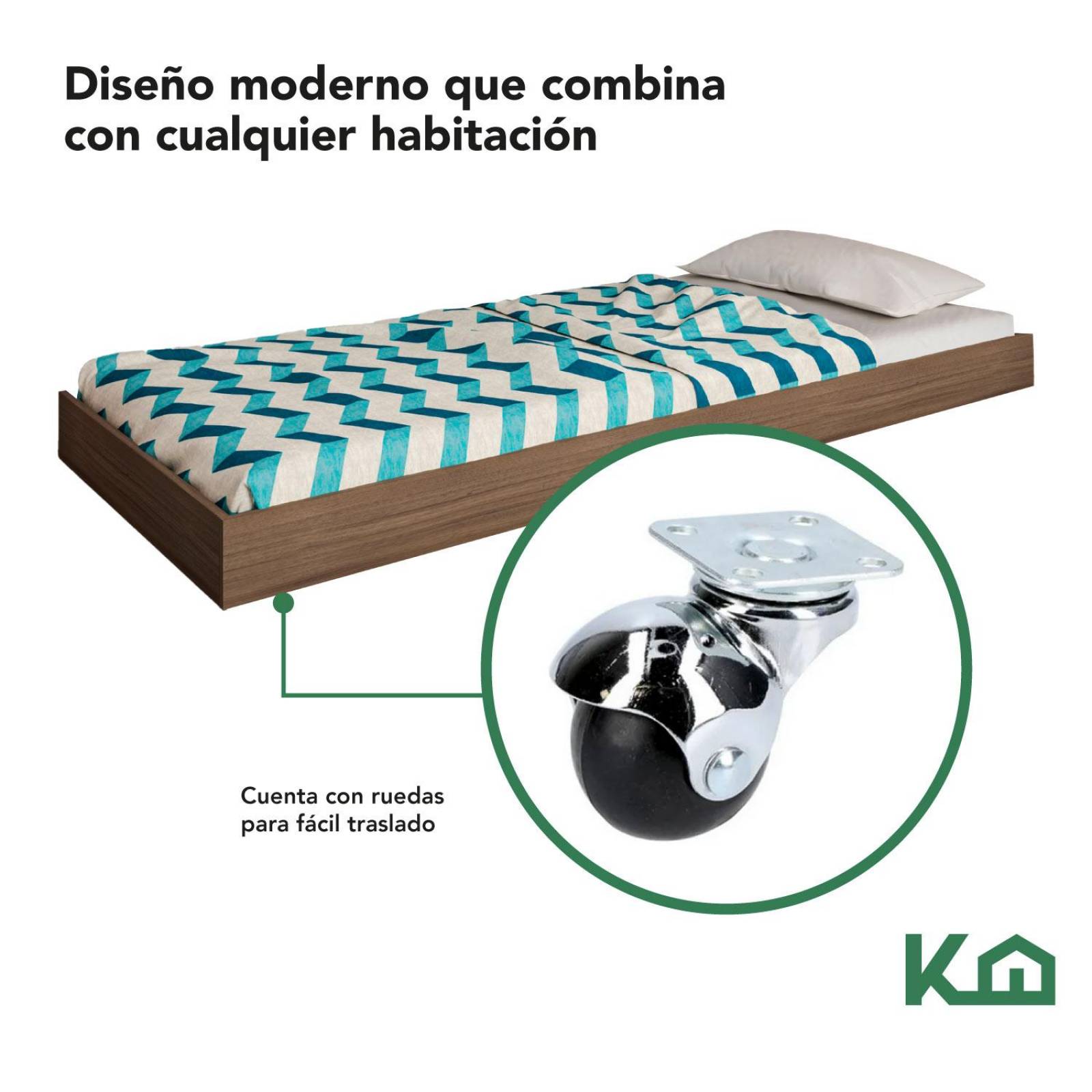 Litera Doble Individual + Base Cama Individual KingsHouse 