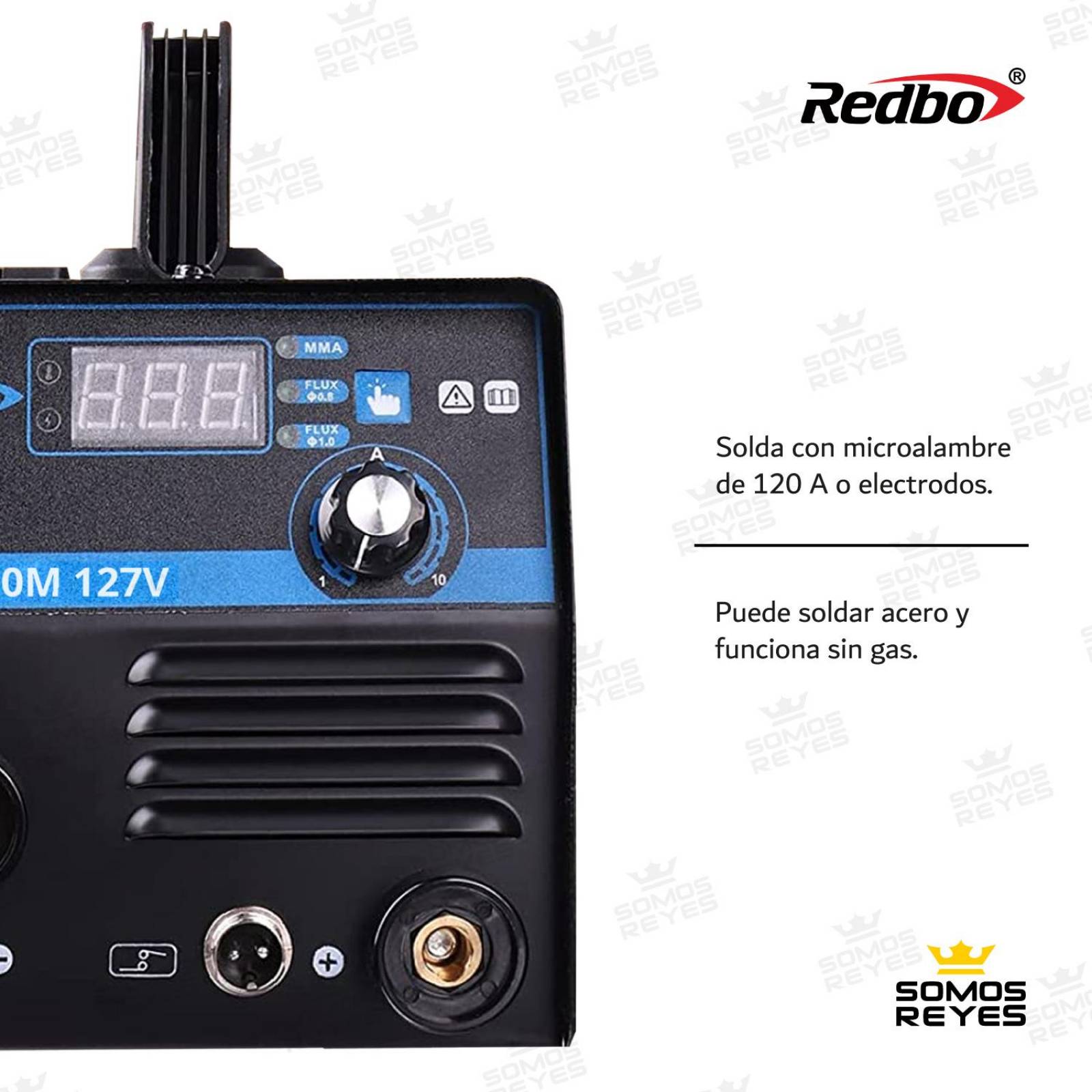 Soldadora Inversora Microalambre y Electrodos 120A 127V 