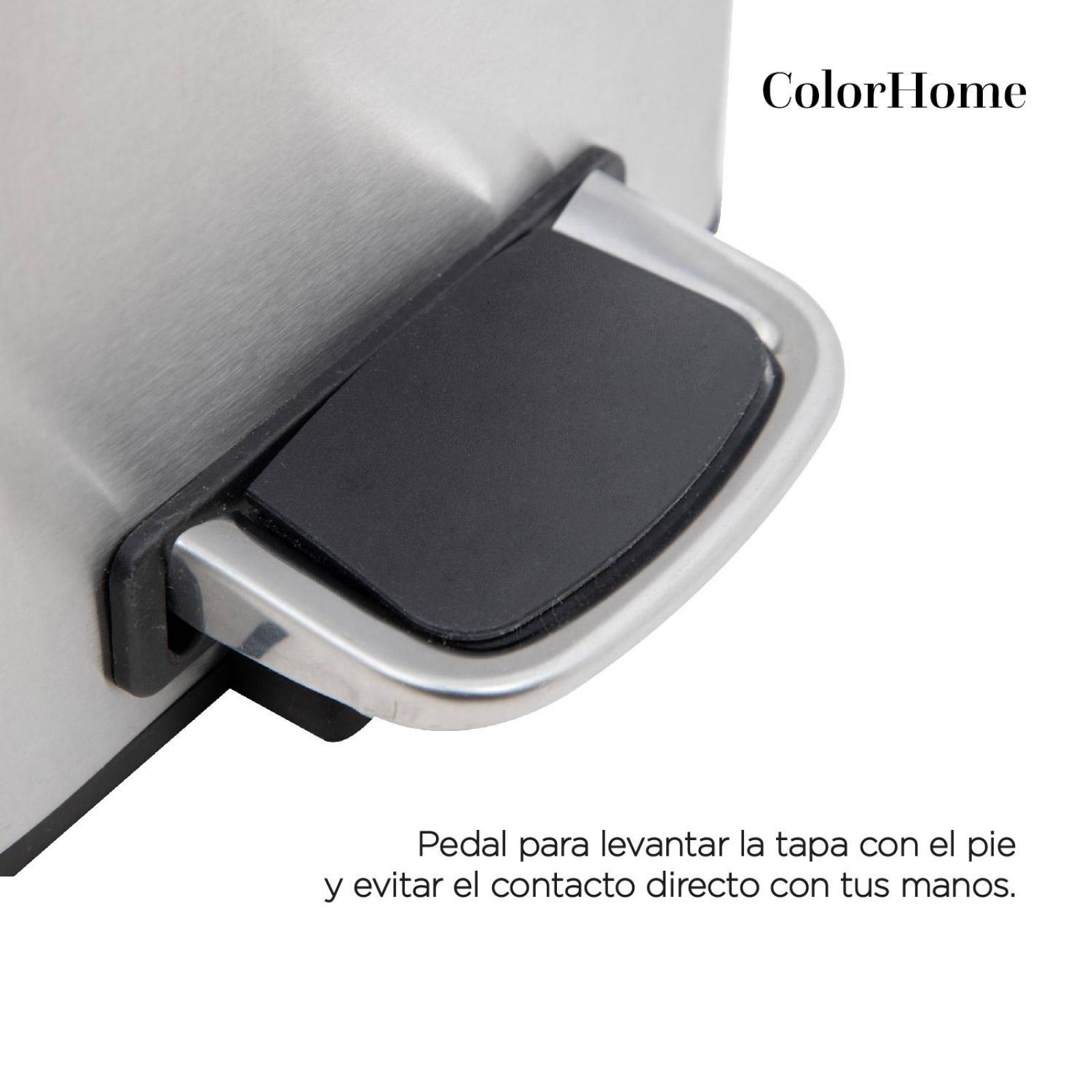 Botes de Basura 6L Acero Inox Metalico Cocina Oficina 2pzas 
