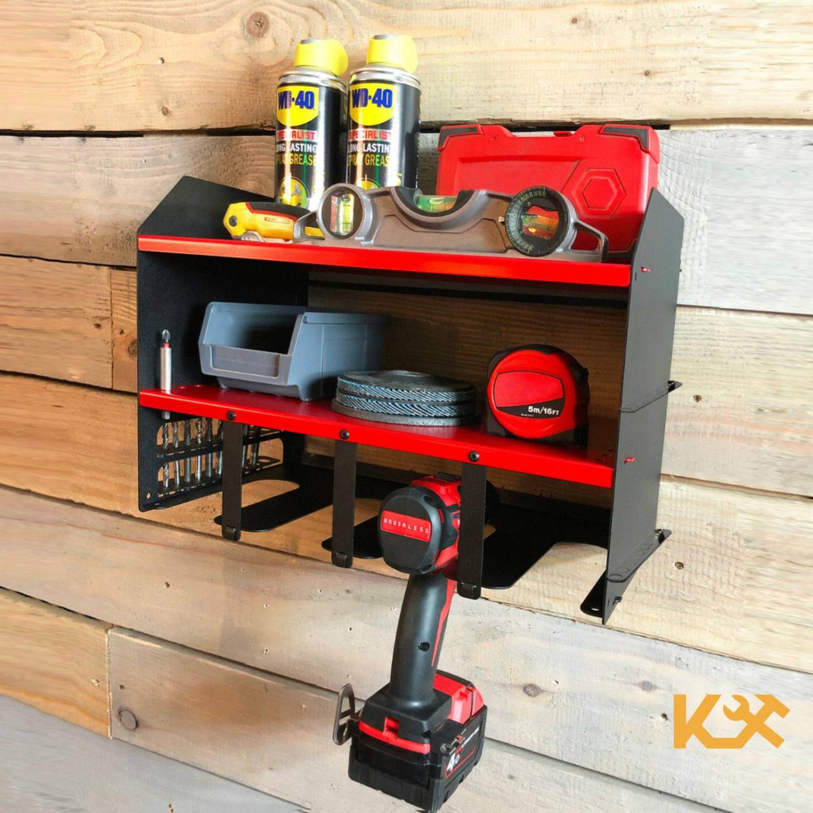 Organizador de Herramientas Electricas Almacenamiento Pared 