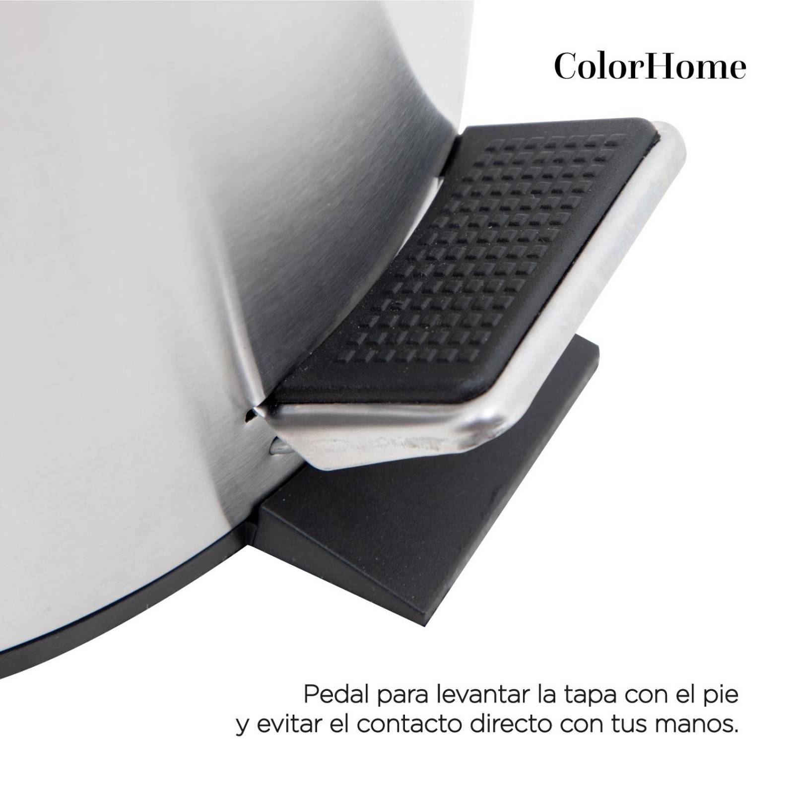 Bote de Basura Acero Inoxidable Con Pedal Metalico Cocina 9L 