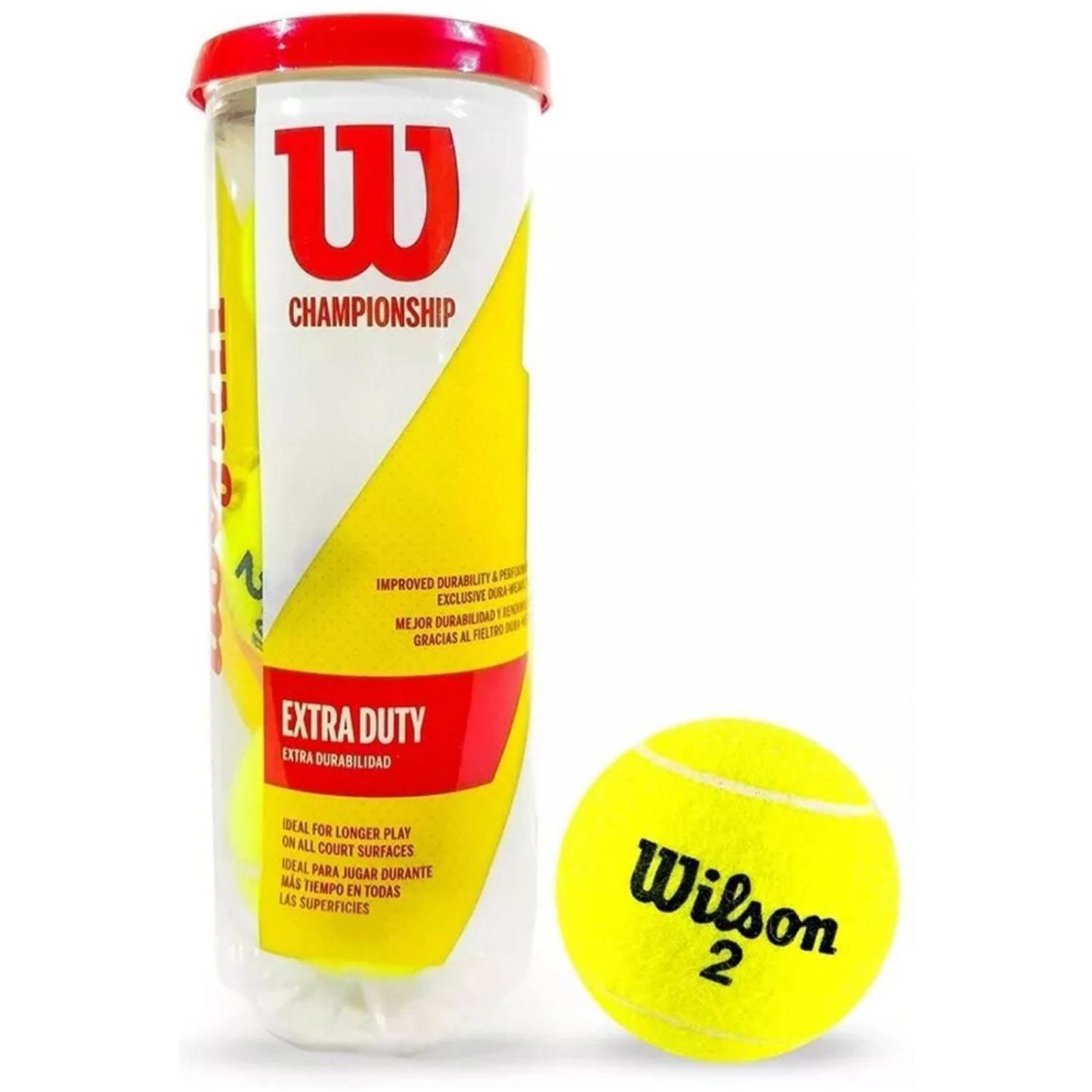 Pelotas Tenis Wilson 2 Botes 6 Pcs Championship Presurizadas 