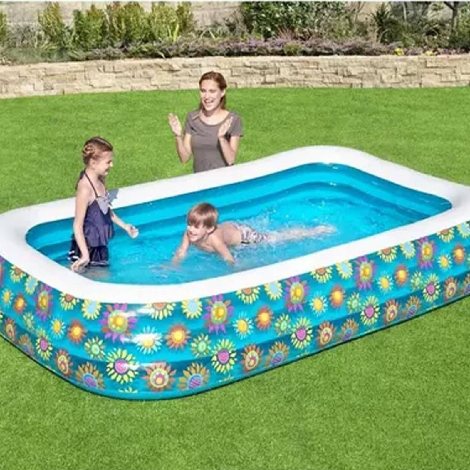 Alberca Piscina Inflable Rectangular 305cm + Cubierta 