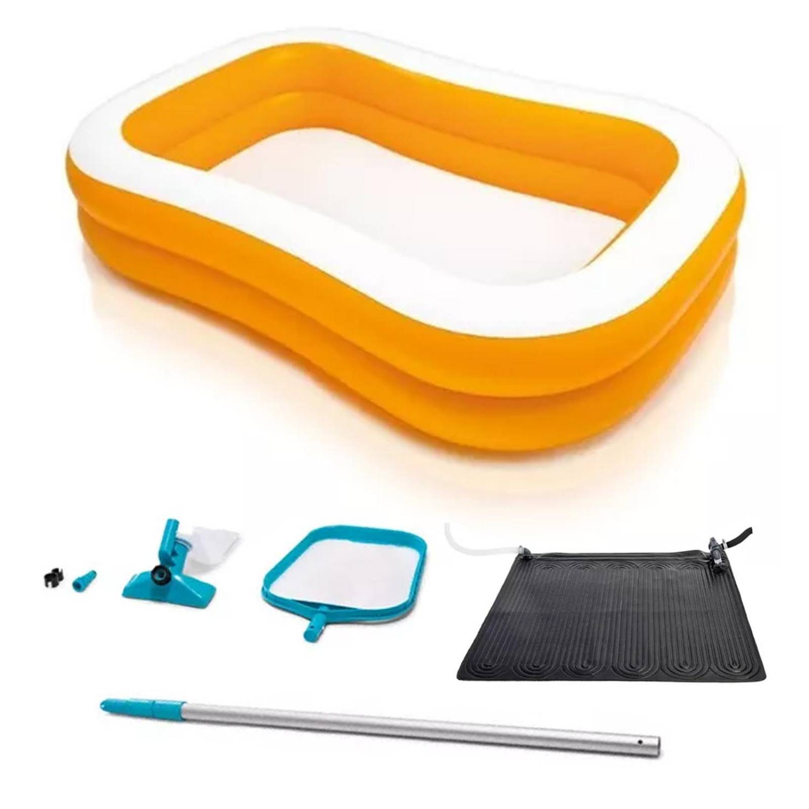 Alberca Inflable + Tapete Calentador Solar + Kit De Limpieza 