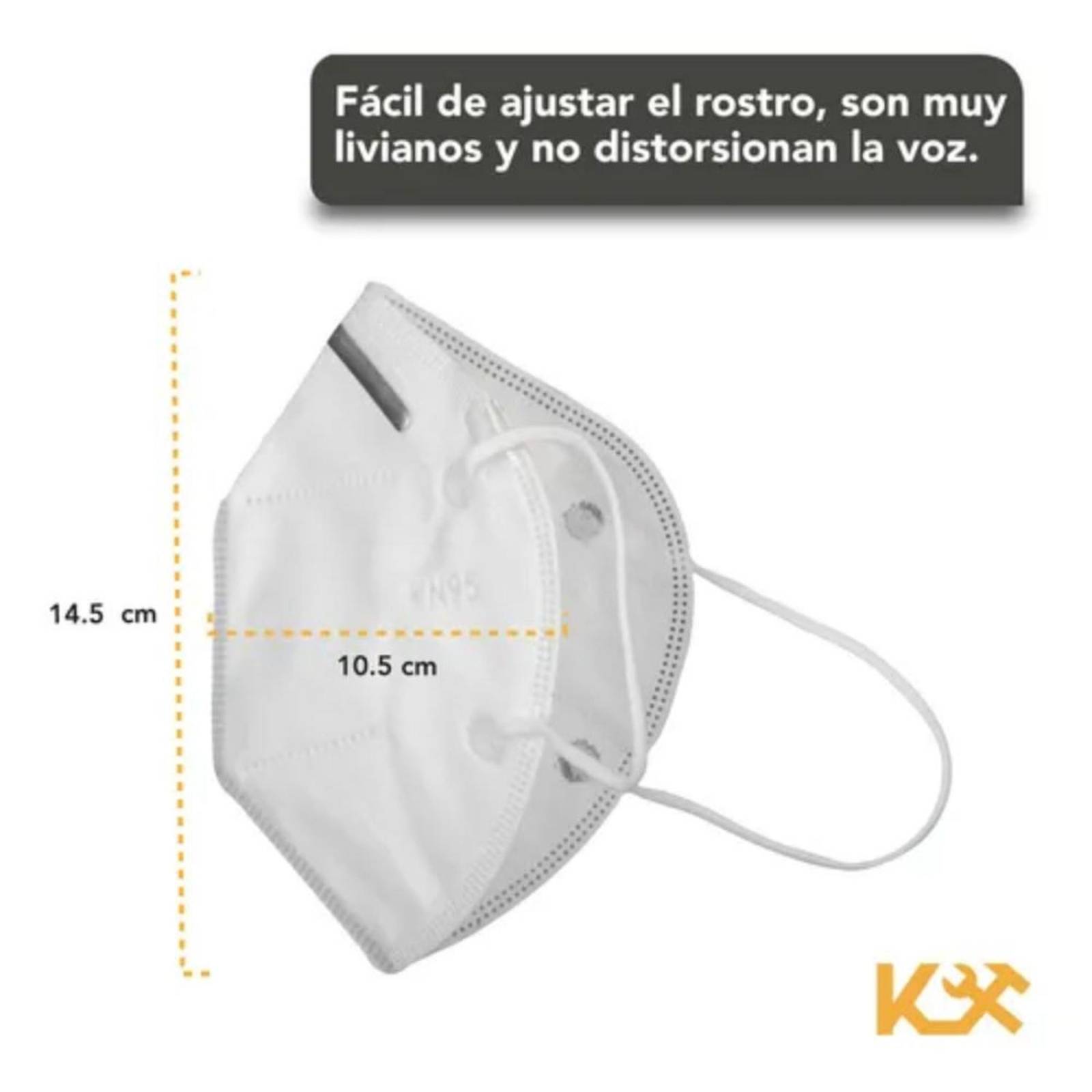 Cubrebocas Mascarilla KN95 N95 Certificacion FDA CE Ajustable 